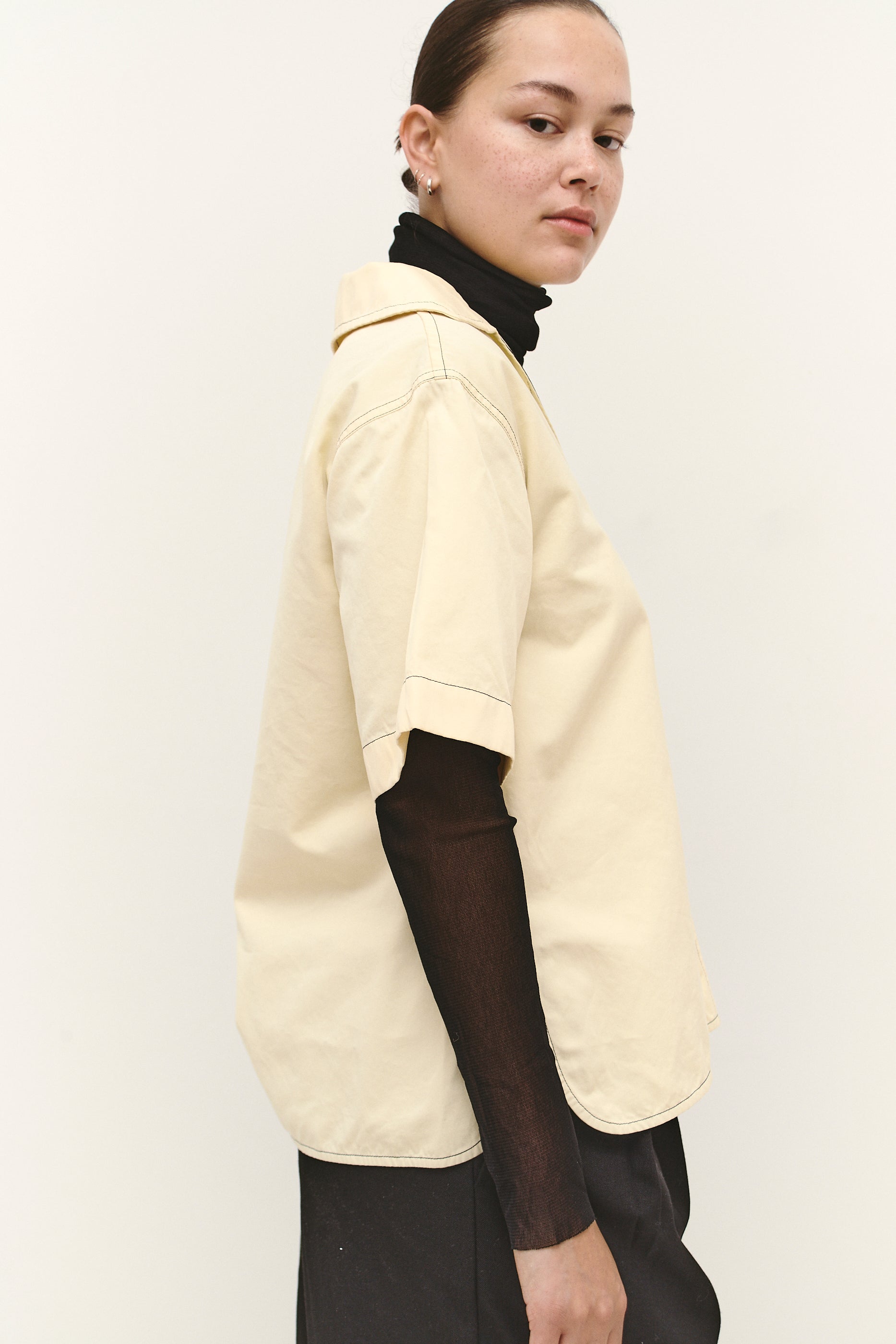 JIL SANDER BUTTER-YELLOW TOP (S/M)