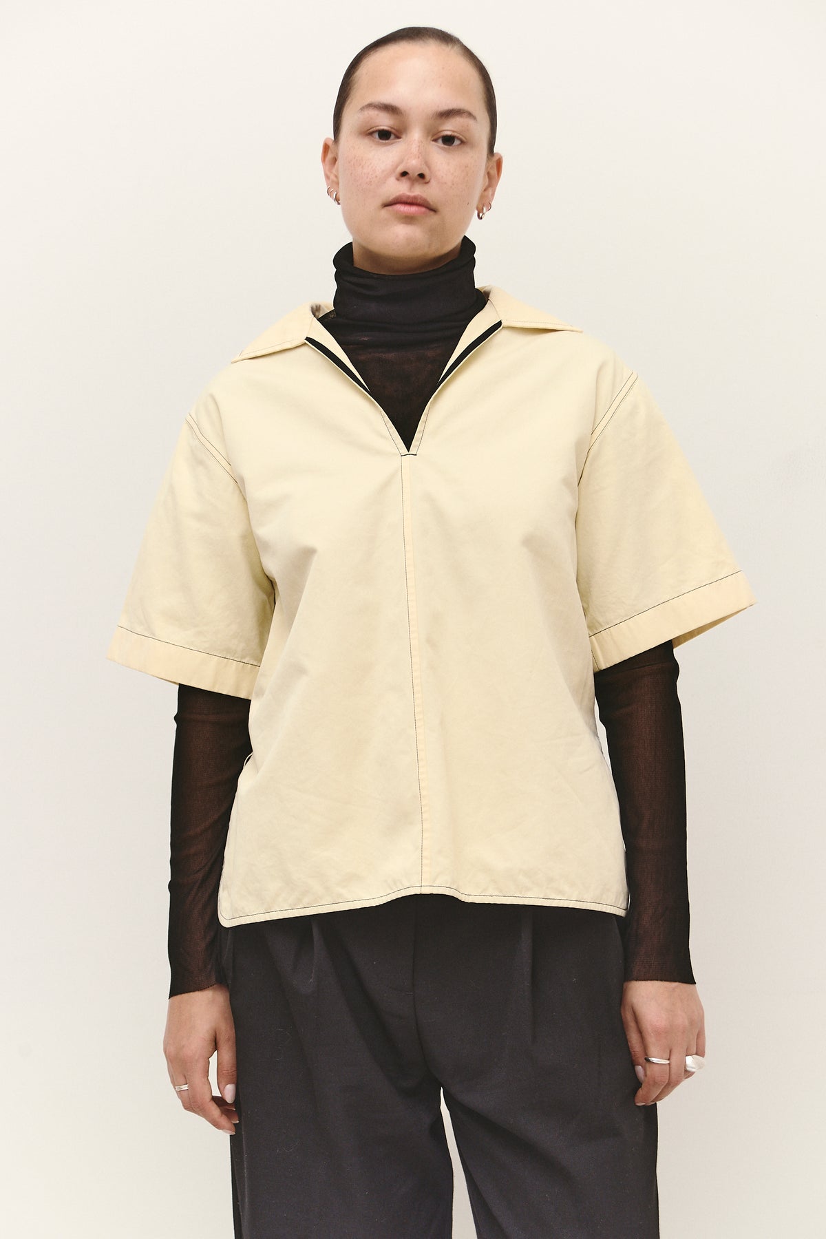 JIL SANDER BUTTER-YELLOW TOP (S/M)