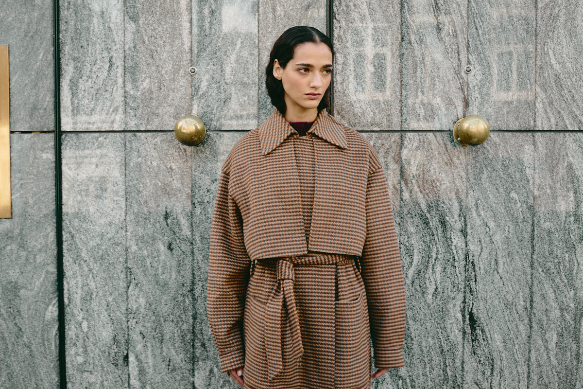 NANUSHKA CHECK COAT (S/M)