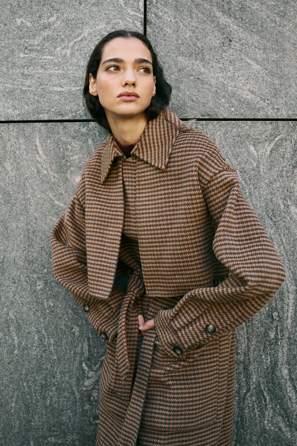 NANUSHKA CHECK COAT (S/M)