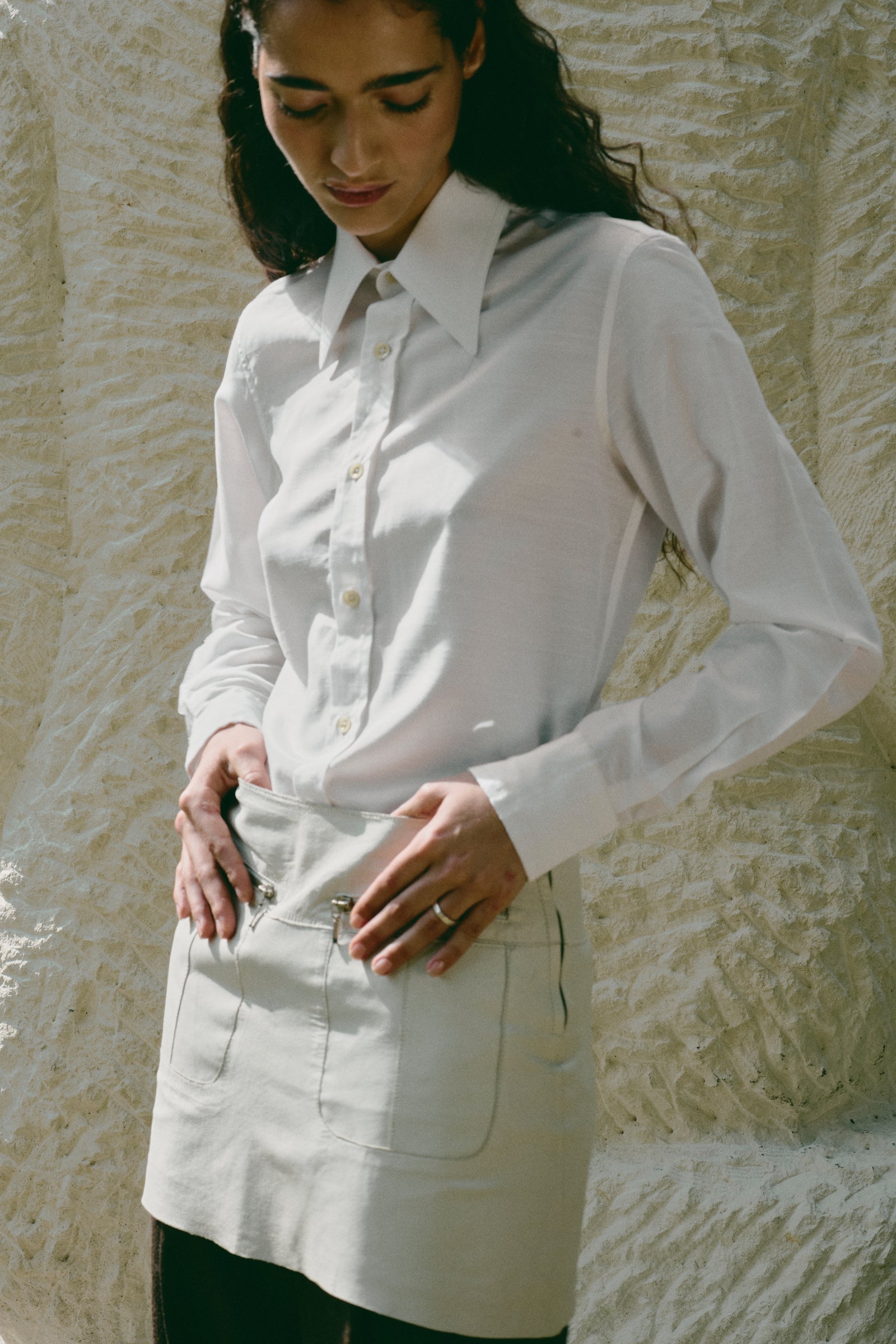 THE LEATHER MINI SKIRT (XS/S)