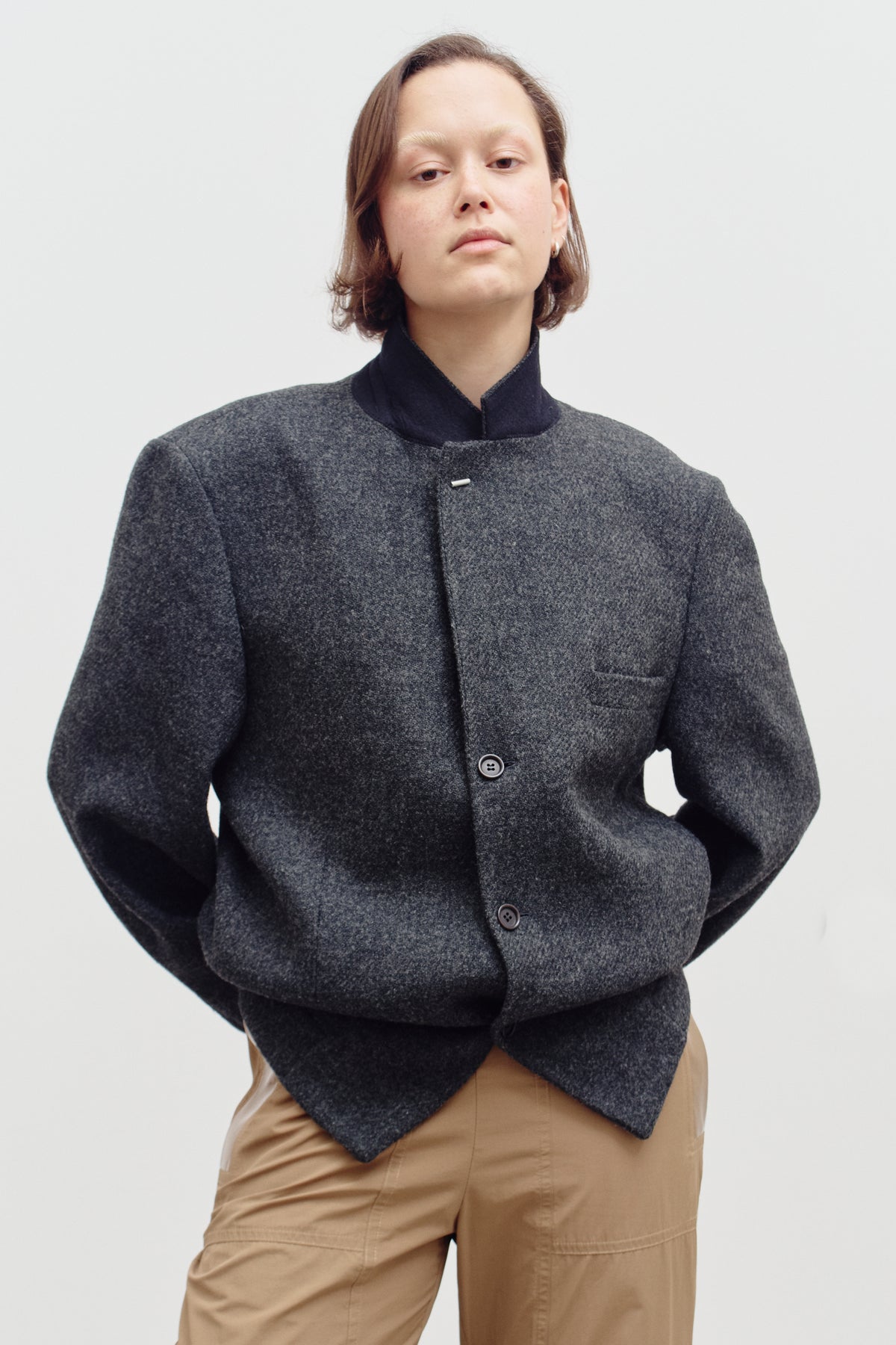 UPCYCLED BOMBER - WOOL (S/M) - ENSO Vintage