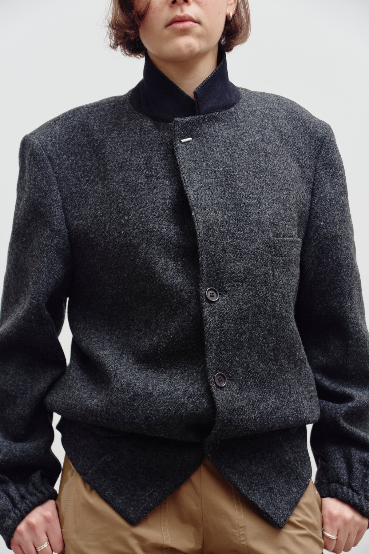 UPCYCLED BOMBER - WOOL (S/M) - ENSO Vintage