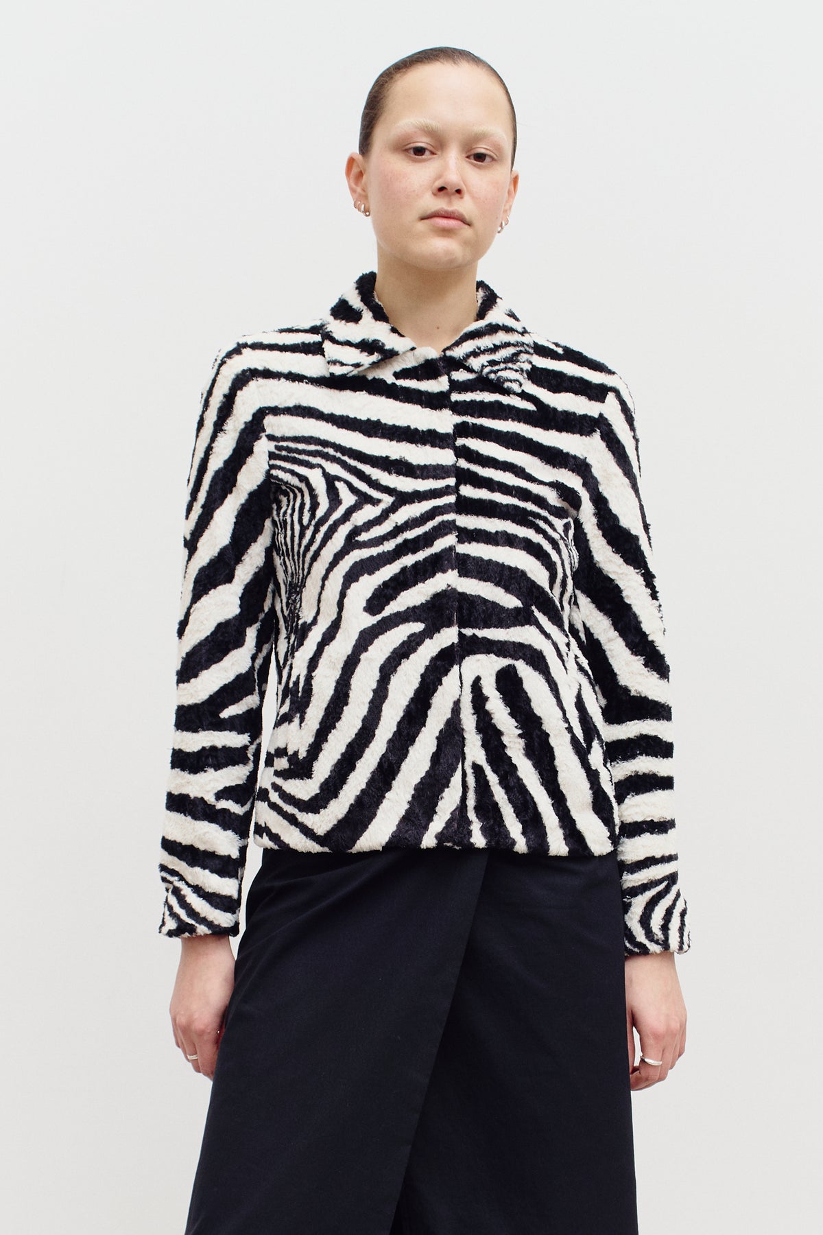 THE ZEBRA FAUX FUR JACKET (XS/S) - ENSO Vintage