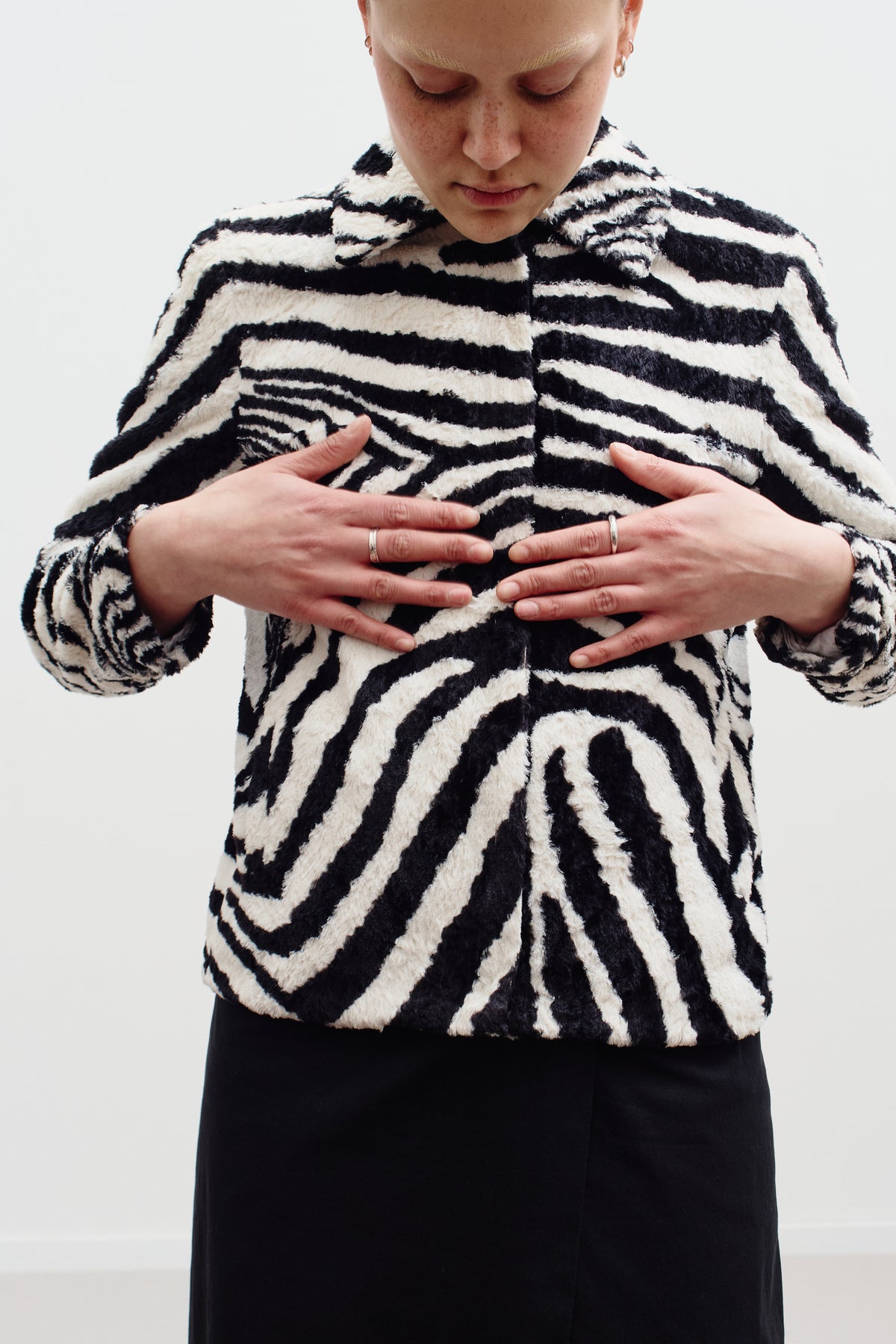 THE ZEBRA FAUX FUR JACKET (XS/S) - ENSO Vintage