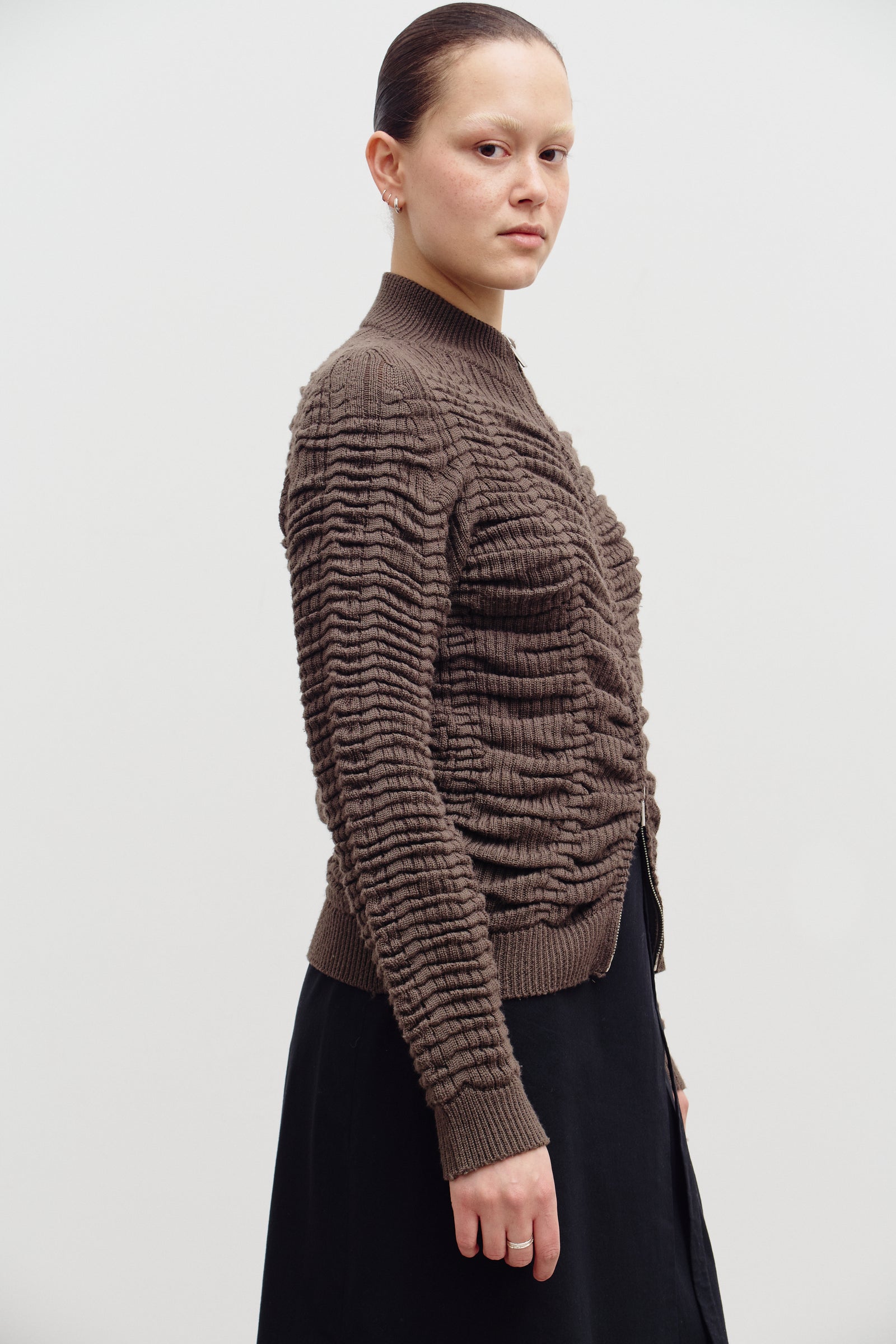 THE RIPPLE ZIP KNIT (S/M) - ENSO Vintage