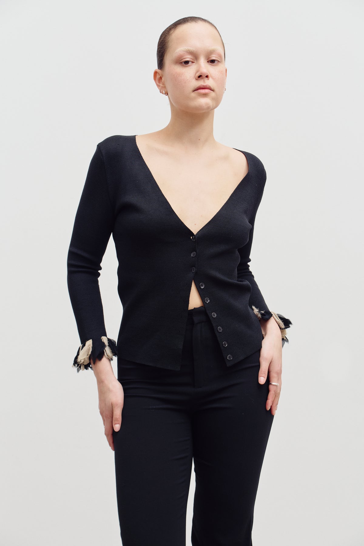 THE FRINGED BLACK TOP (XS/S) - ENSO Vintage