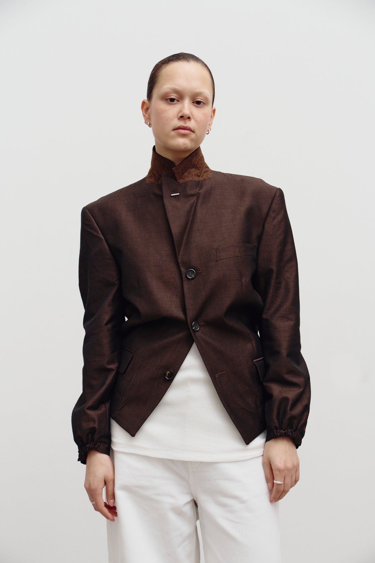 UPCYCLED BOMBER - SOFT BROWN (XS/S) - ENSO Vintage