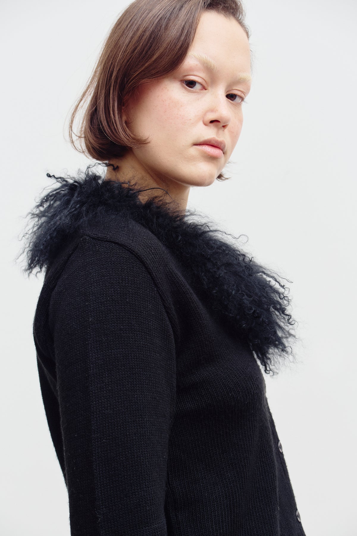 THE BLACK FEATHER CARDIGAN (S/M) - ENSO Vintage