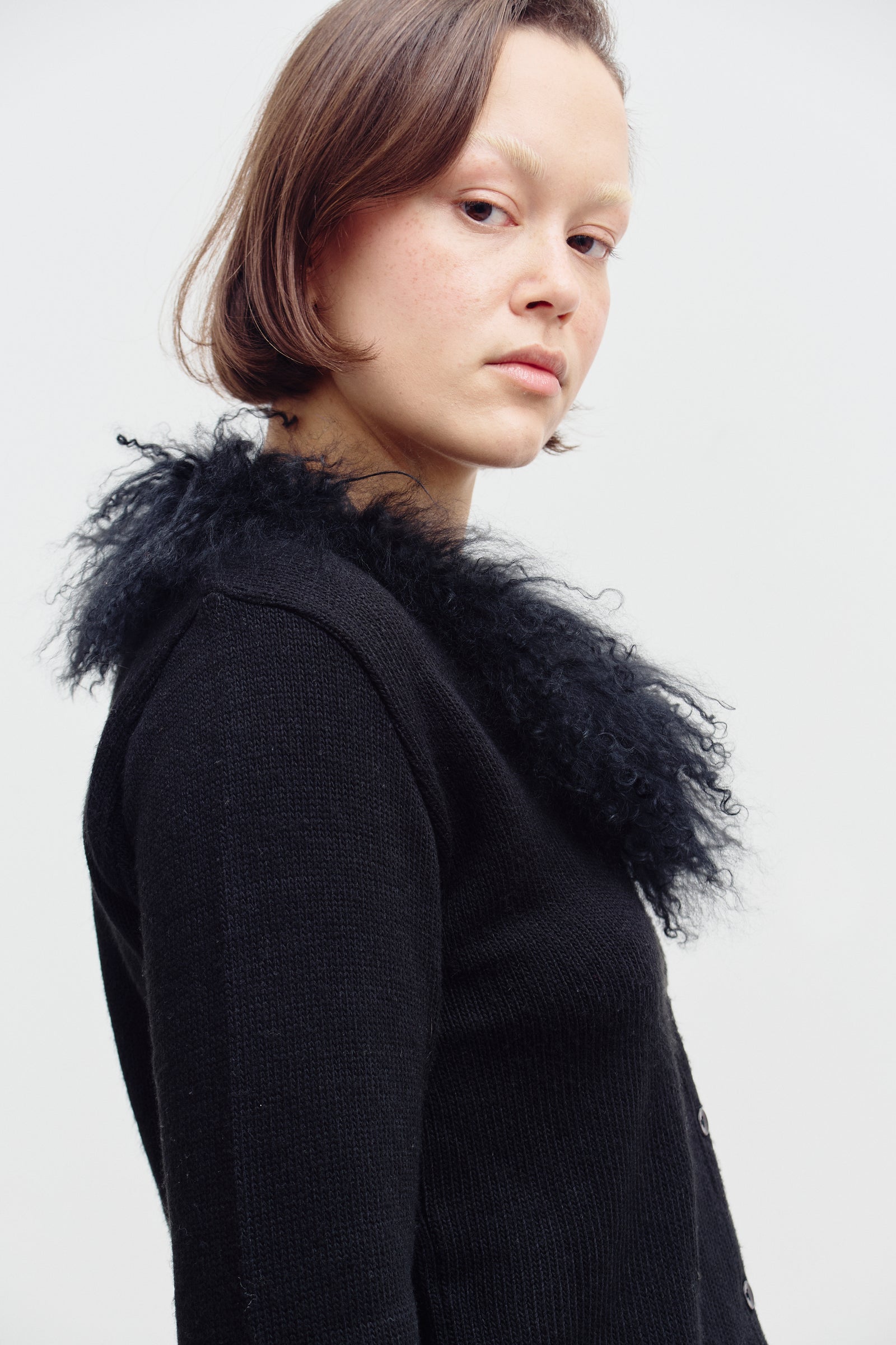 THE BLACK FEATHER CARDIGAN (S/M) - ENSO Vintage