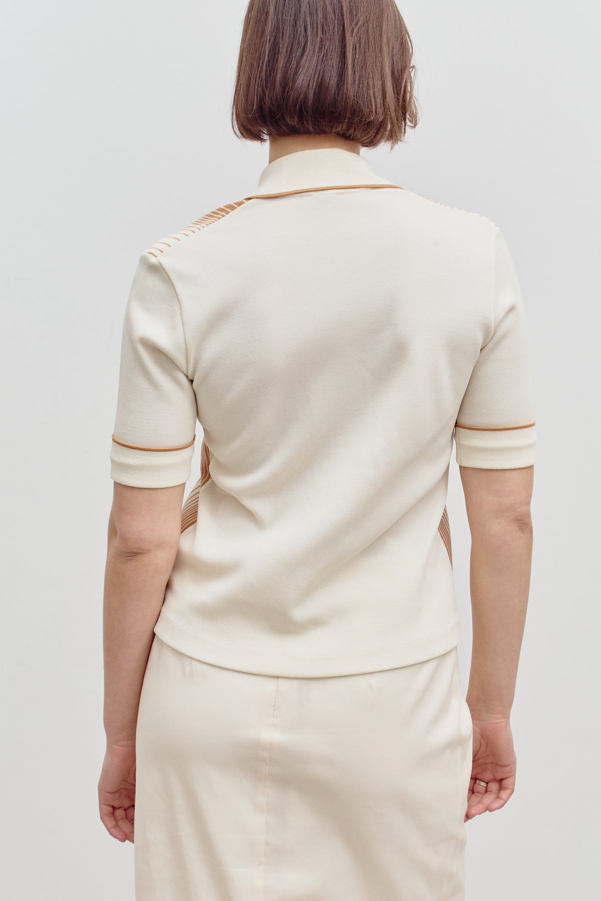 THE CARAMEL STRIPE POLO (M/L) - ENSO Vintage