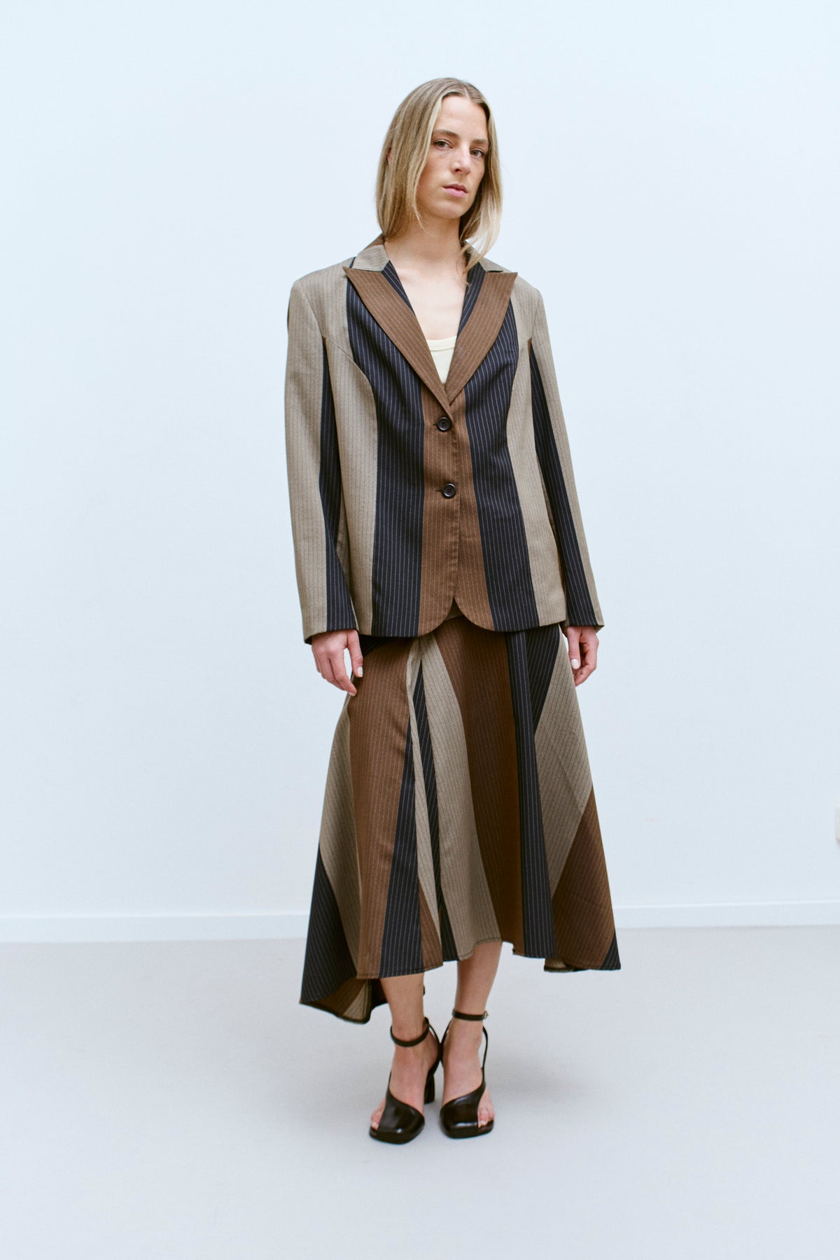 THE PATCHWORK PINSTRIPE BLAZER (M/L) - ENSO Vintage