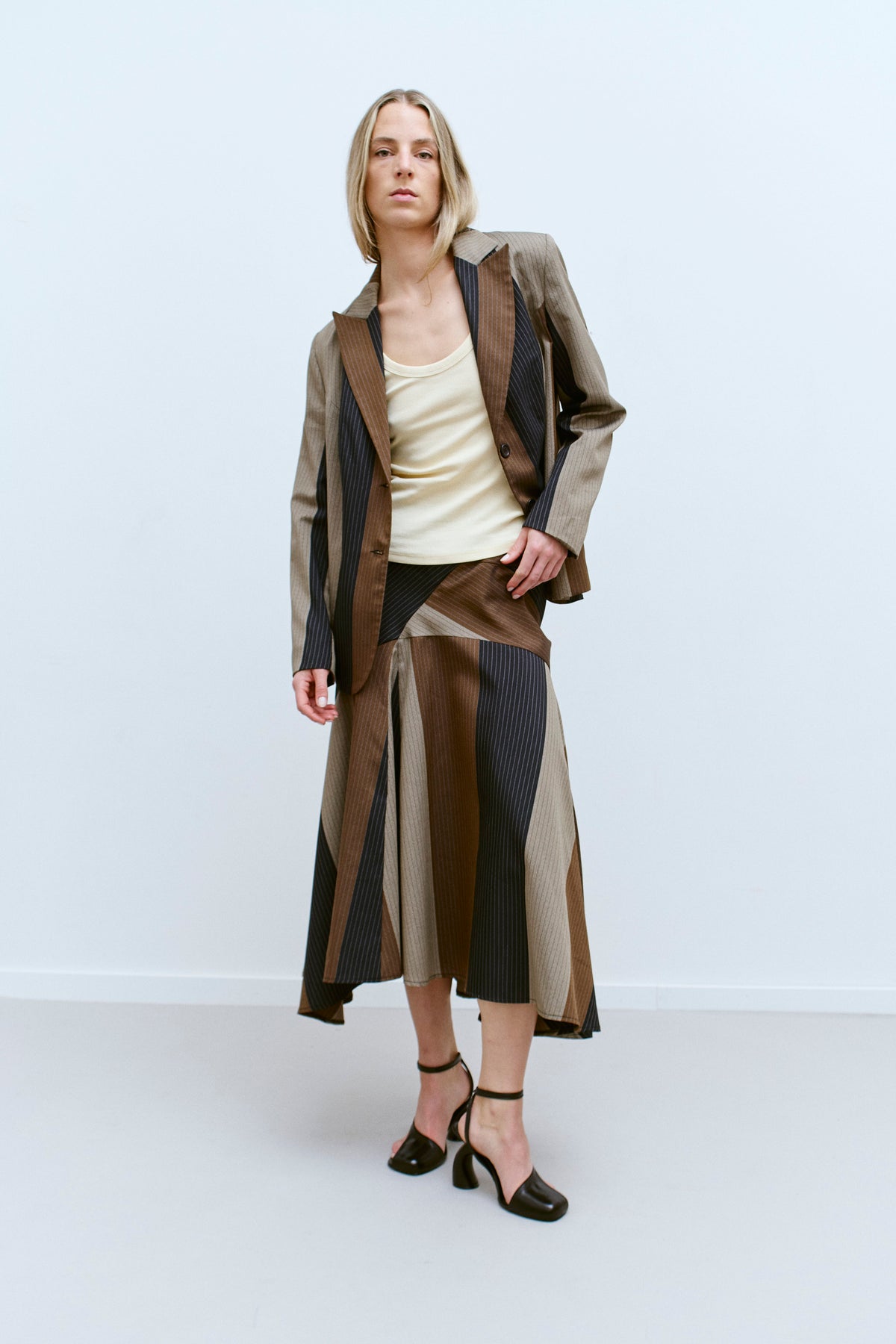 THE PATCHWORK PINSTRIPE BLAZER (M/L) - ENSO Vintage