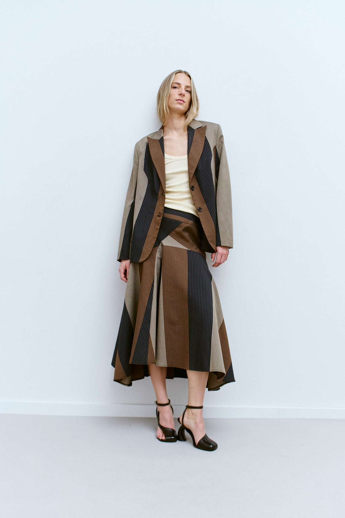 THE PATCHWORK PINSTRIPE BLAZER (M/L) - ENSO Vintage