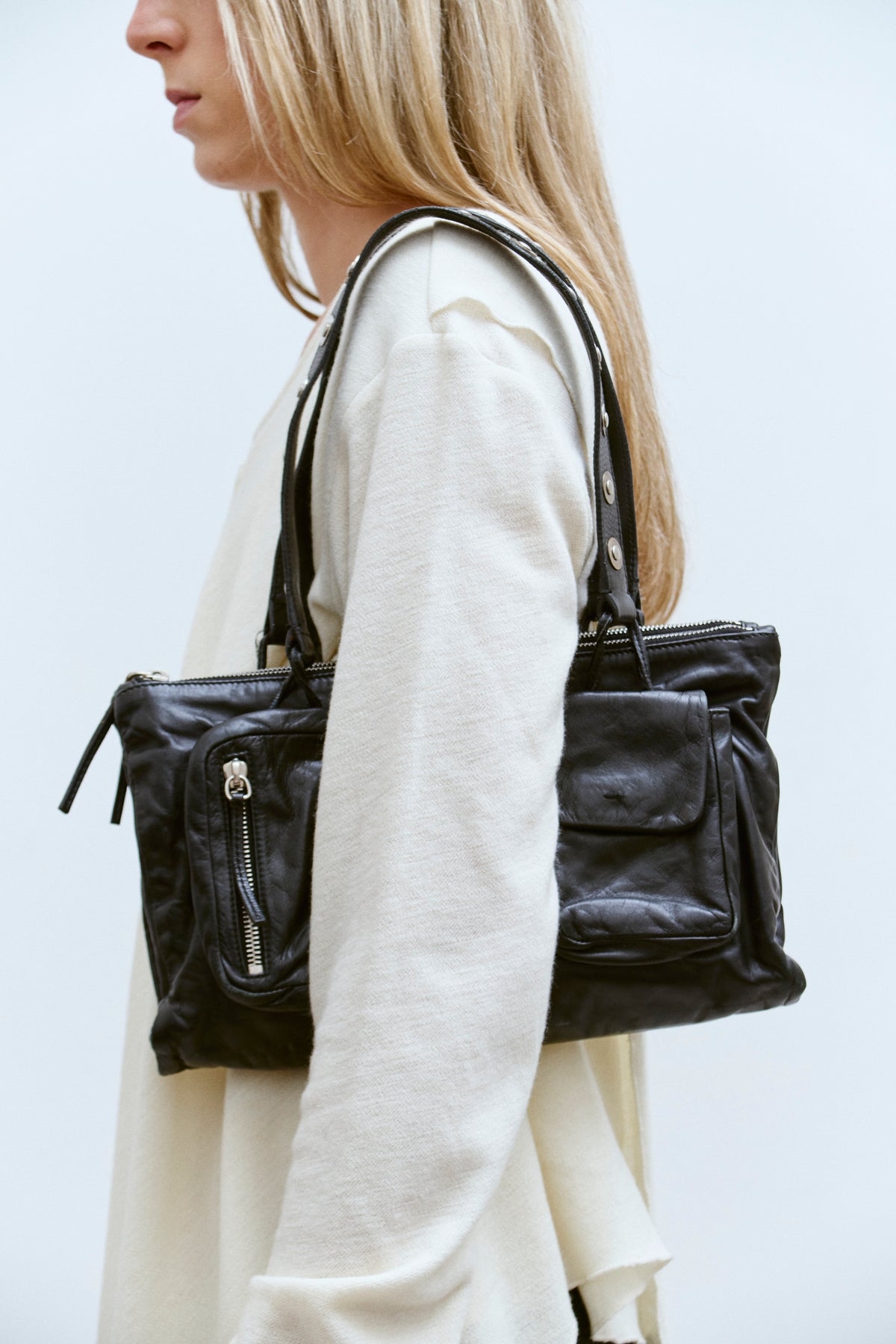 THE STUDDED LEATHER BAG - ENSO Vintage