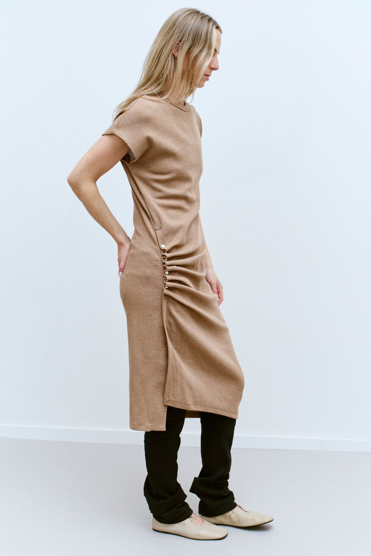 PACO RABANNE RUCHED KNIT DRESS (M/L) - ENSO Vintage