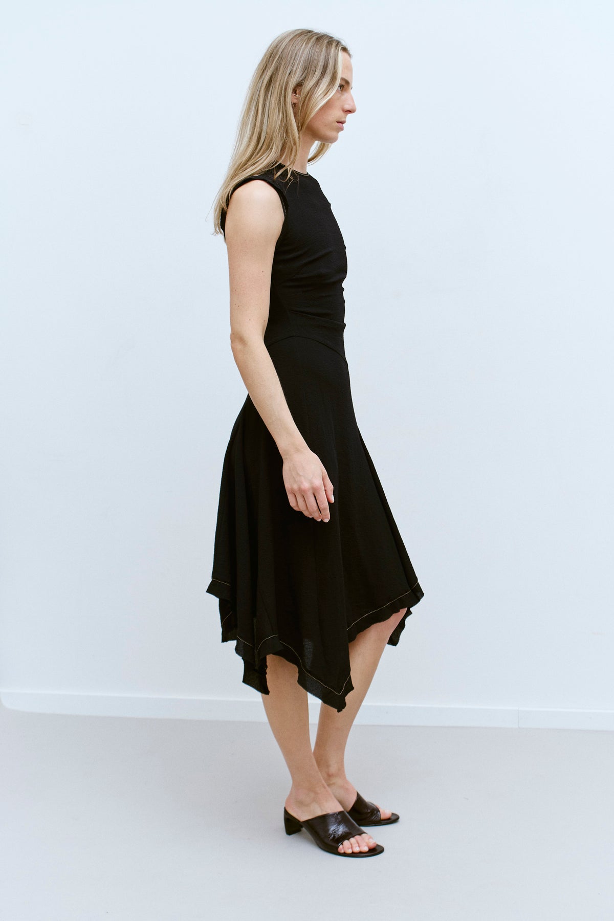 ACNE STUDIOS DRAPED JERSEY DRESS (XS/S) - ENSO Vintage
