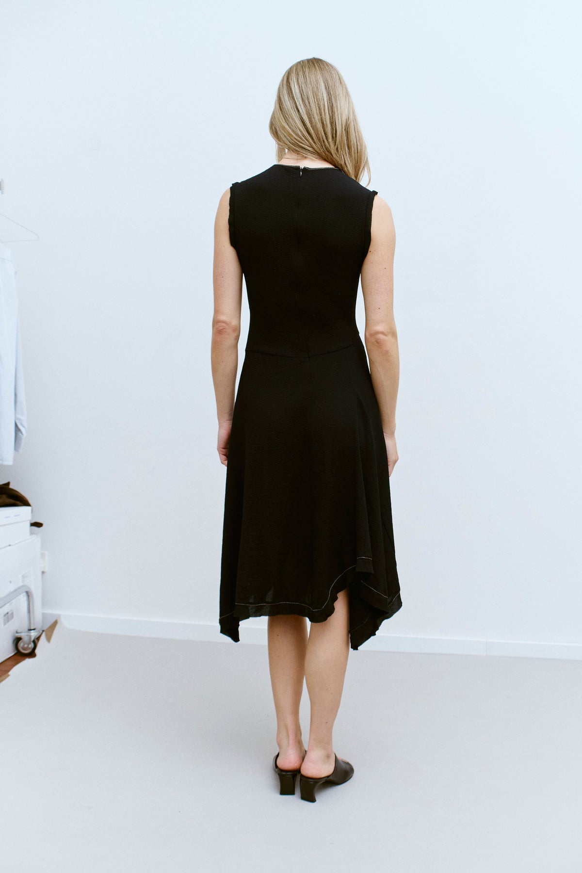 ACNE STUDIOS DRAPED JERSEY DRESS (XS/S) - ENSO Vintage