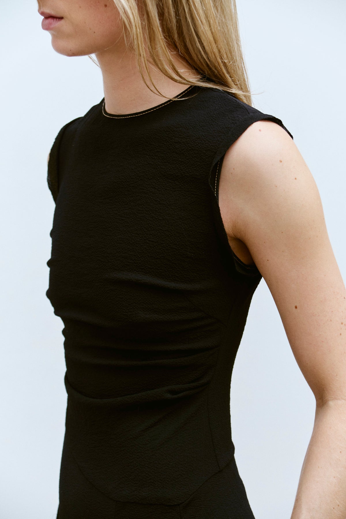 ACNE STUDIOS DRAPED JERSEY DRESS (XS/S) - ENSO Vintage