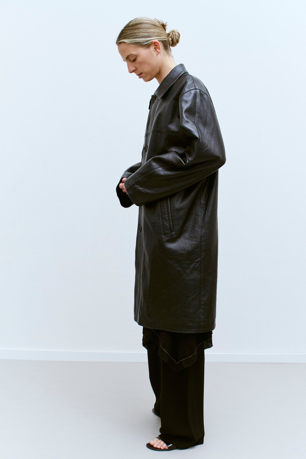 THE OVERSIZED LEATHER COAT (M/L) - ENSO Vintage