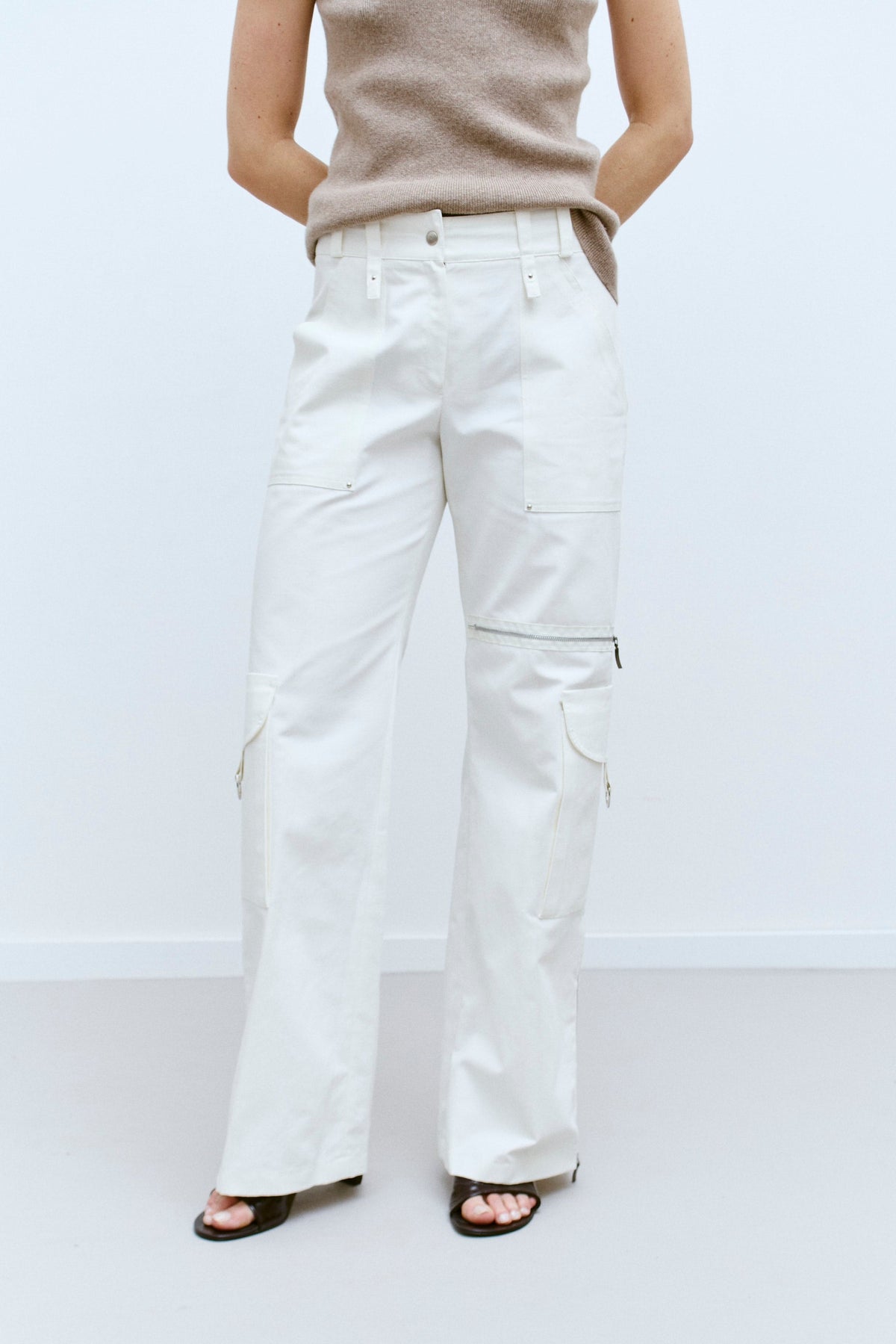 THE WHITE CARGO TROUSER (36/38) - ENSO Vintage