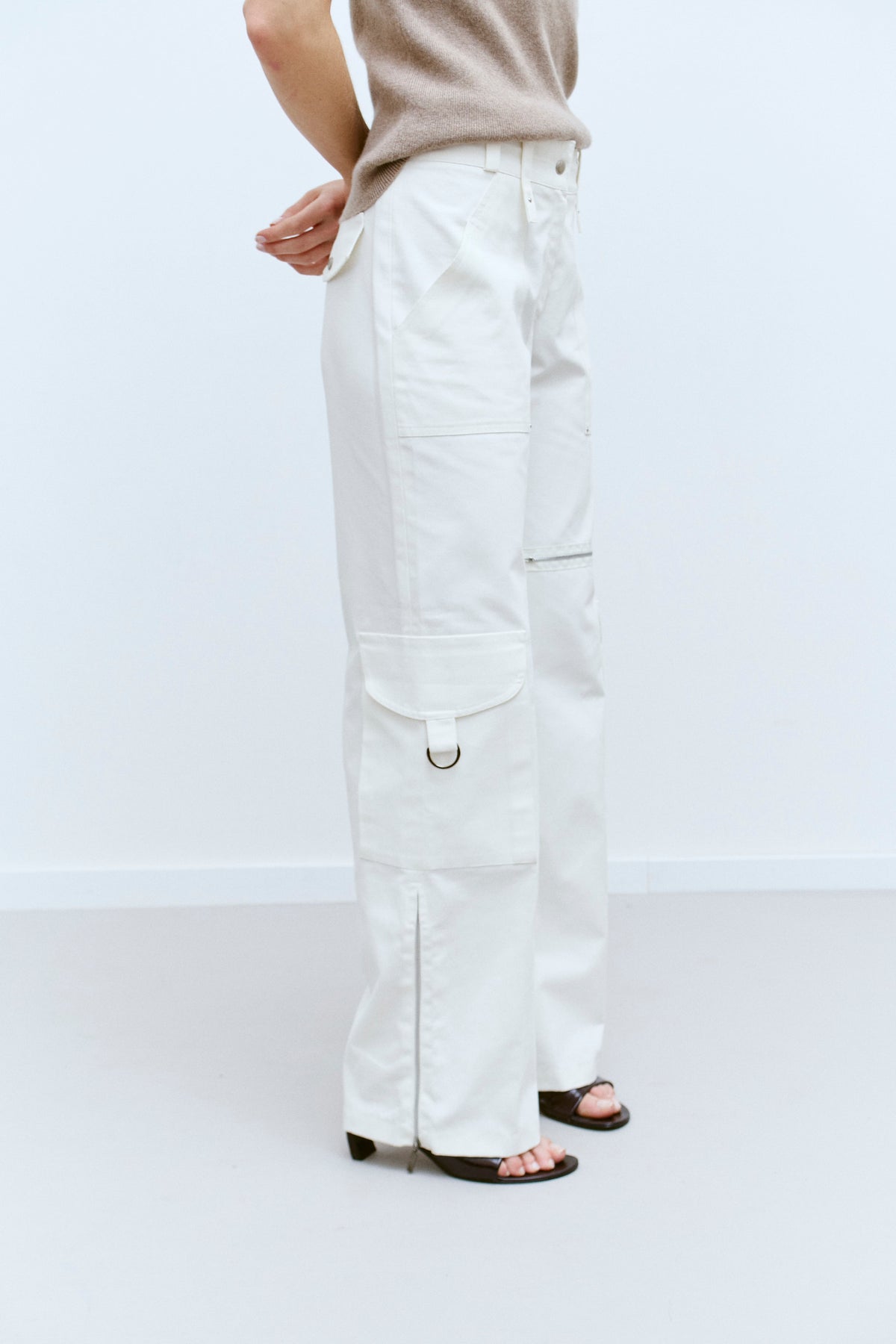 THE WHITE CARGO TROUSER (36/38) - ENSO Vintage