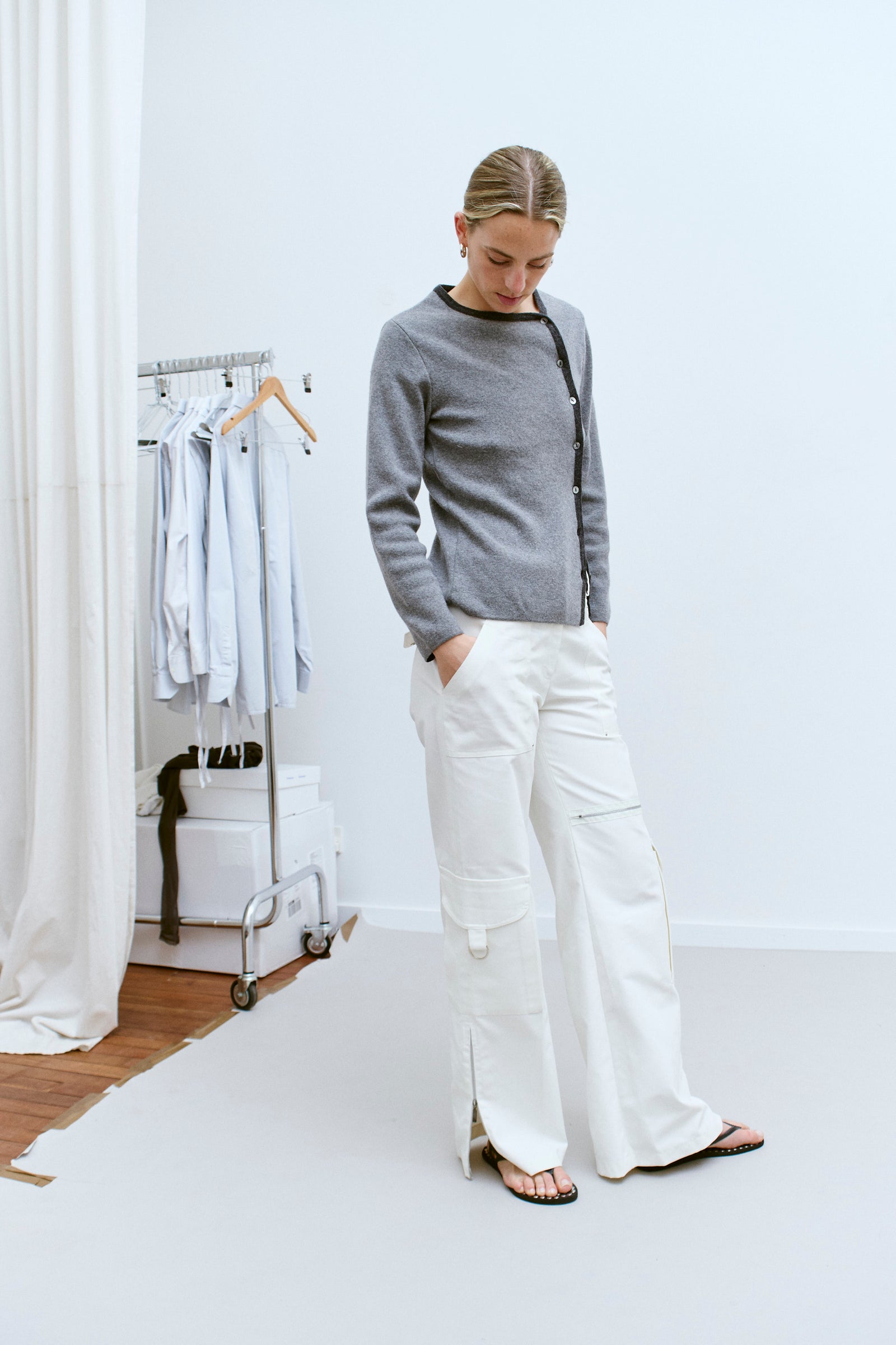 THE WHITE CARGO TROUSER (36/38) - ENSO Vintage