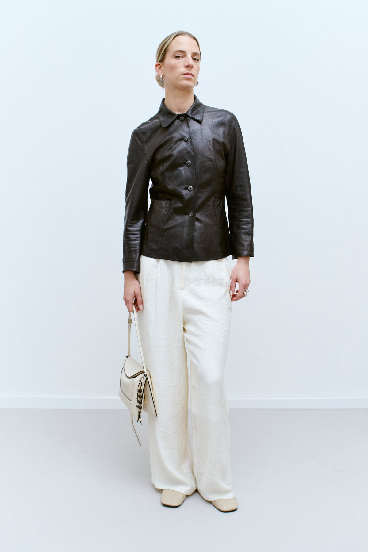 THE SOFT LEATHER SHIRT JACKET (XS/S) - ENSO Vintage