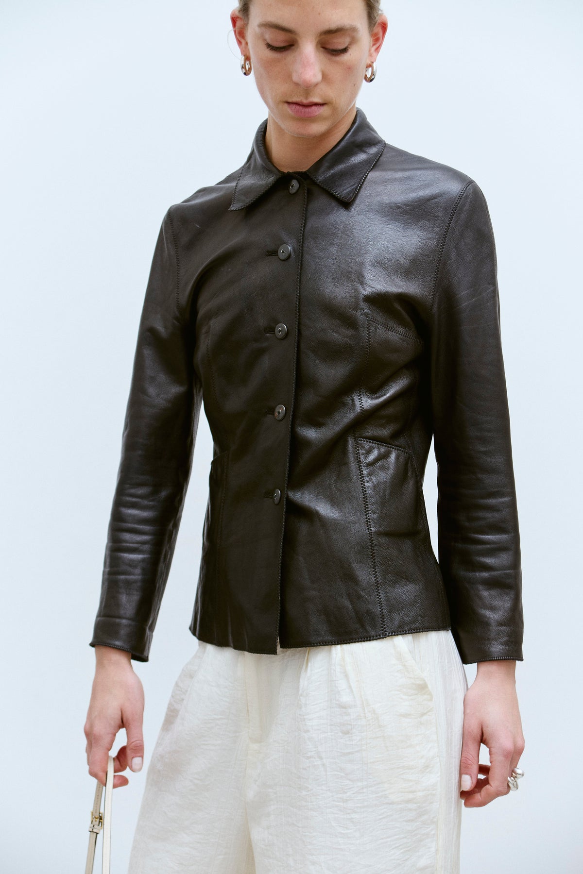 THE SOFT LEATHER SHIRT JACKET (XS/S) - ENSO Vintage