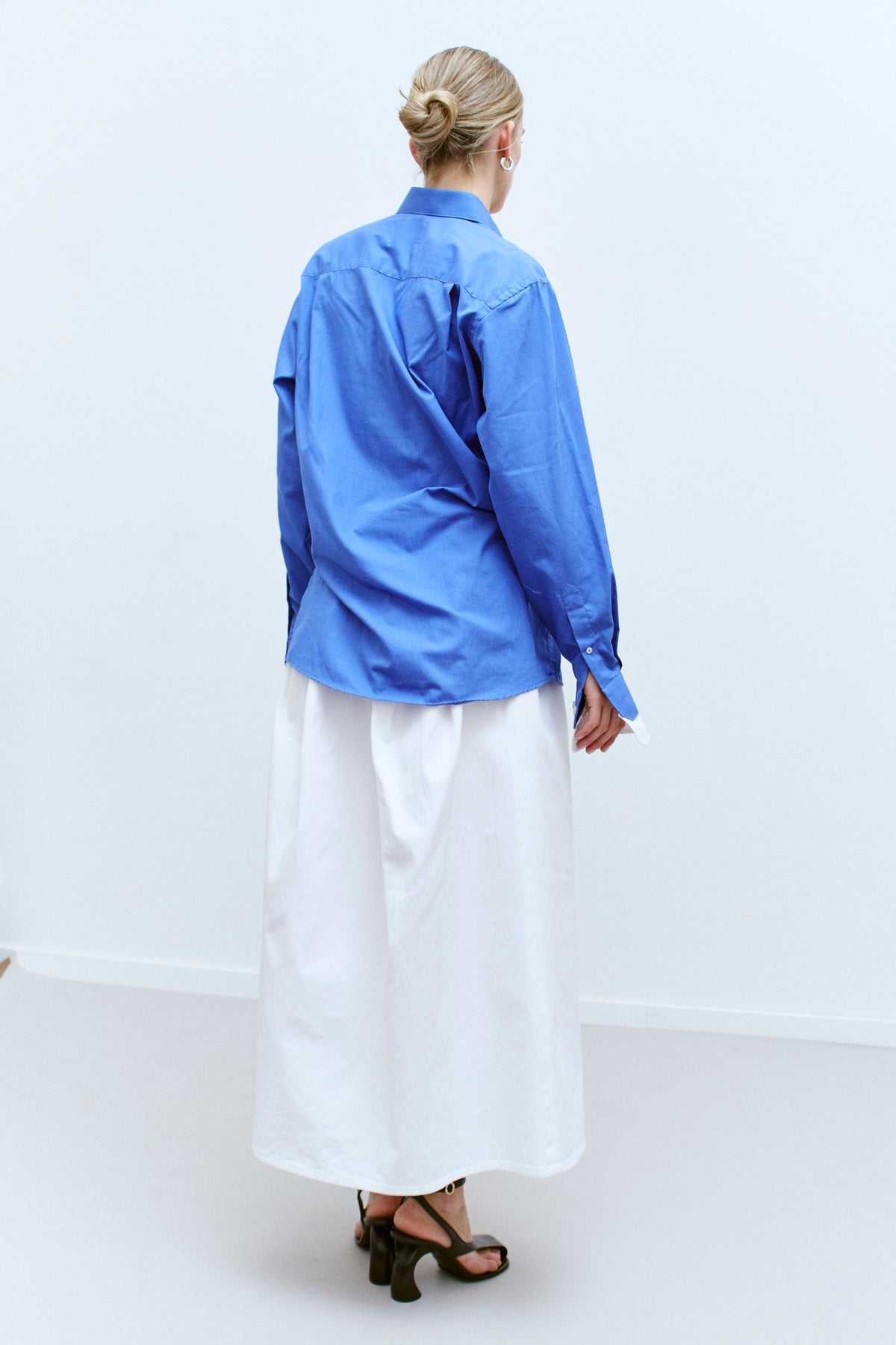 UPCYCLED DOUBLE WRAP SHIRT - COBALT BLUE (M/L) - ENSO Vintage