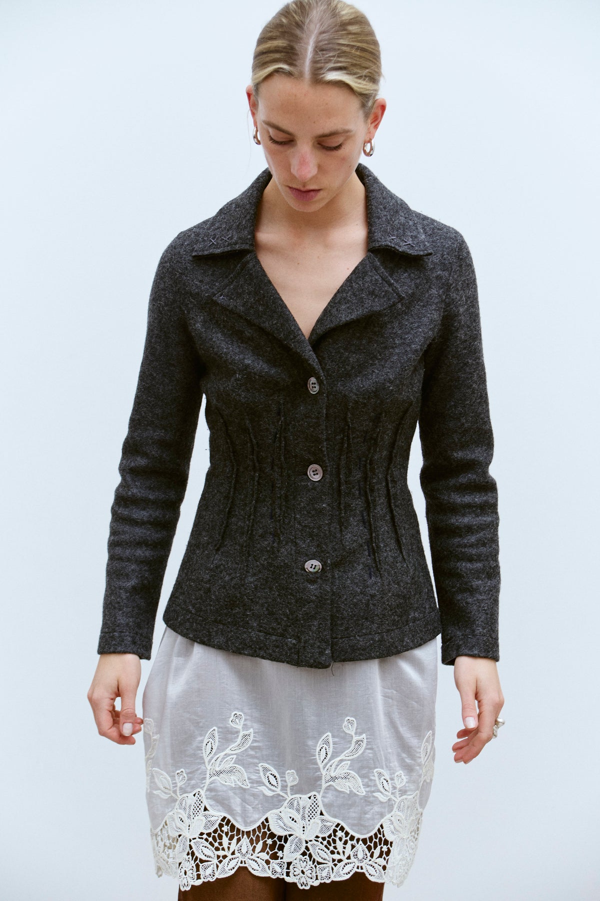 THE TAILORED WOOL CORSET JACKET (XS/S) - ENSO Vintage