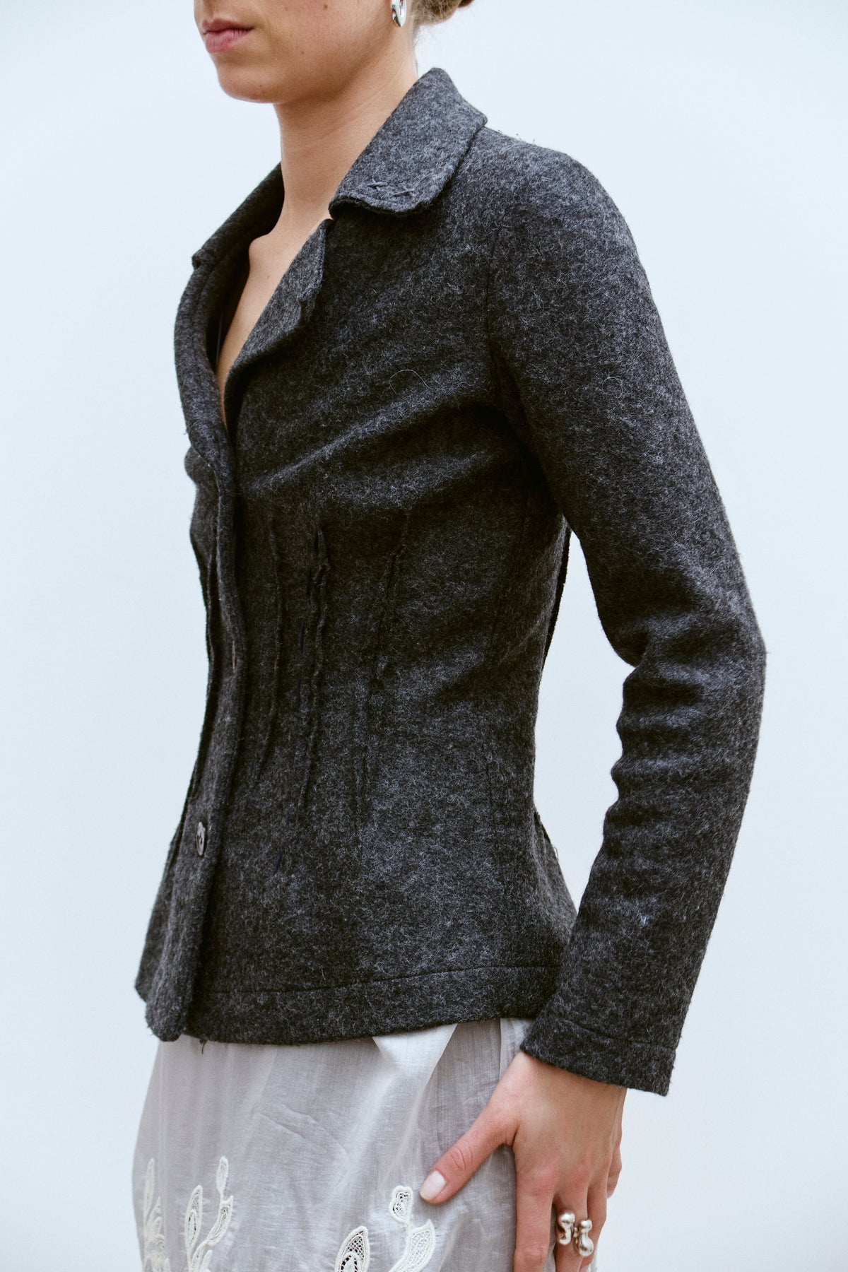 THE TAILORED WOOL CORSET JACKET (XS/S) - ENSO Vintage