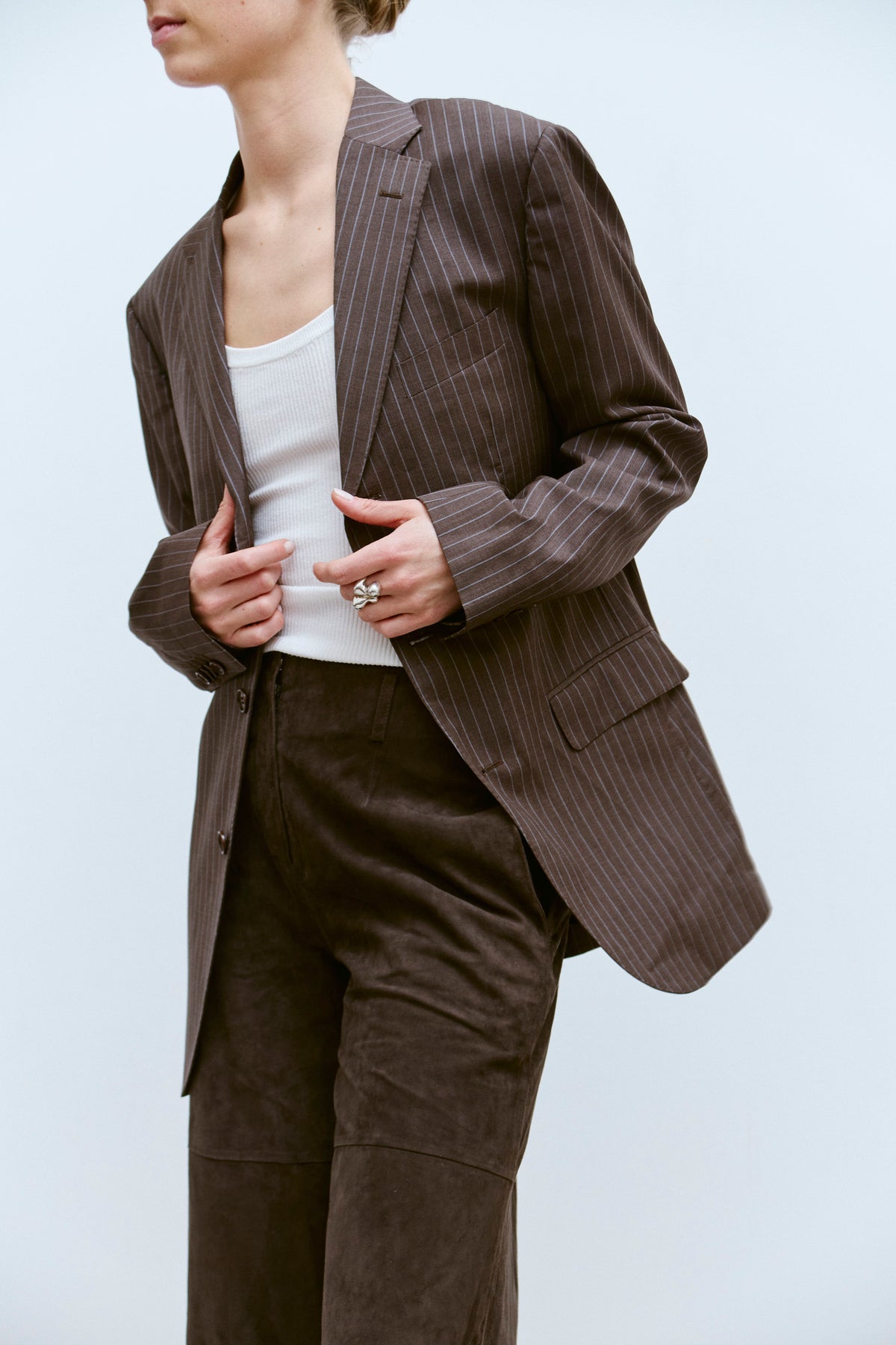 BOGGI MILANO PINSTRIPE BLAZER (S/M) - ENSO Vintage