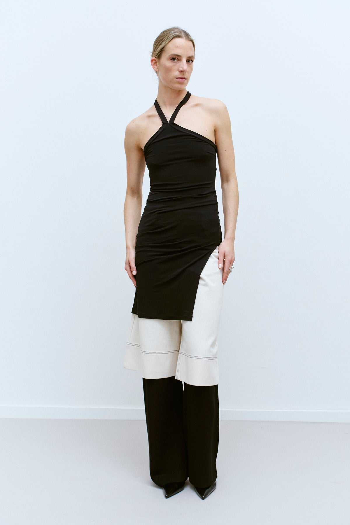 THE HALTER NECK RUCHED TOP (XS/S) - ENSO Vintage