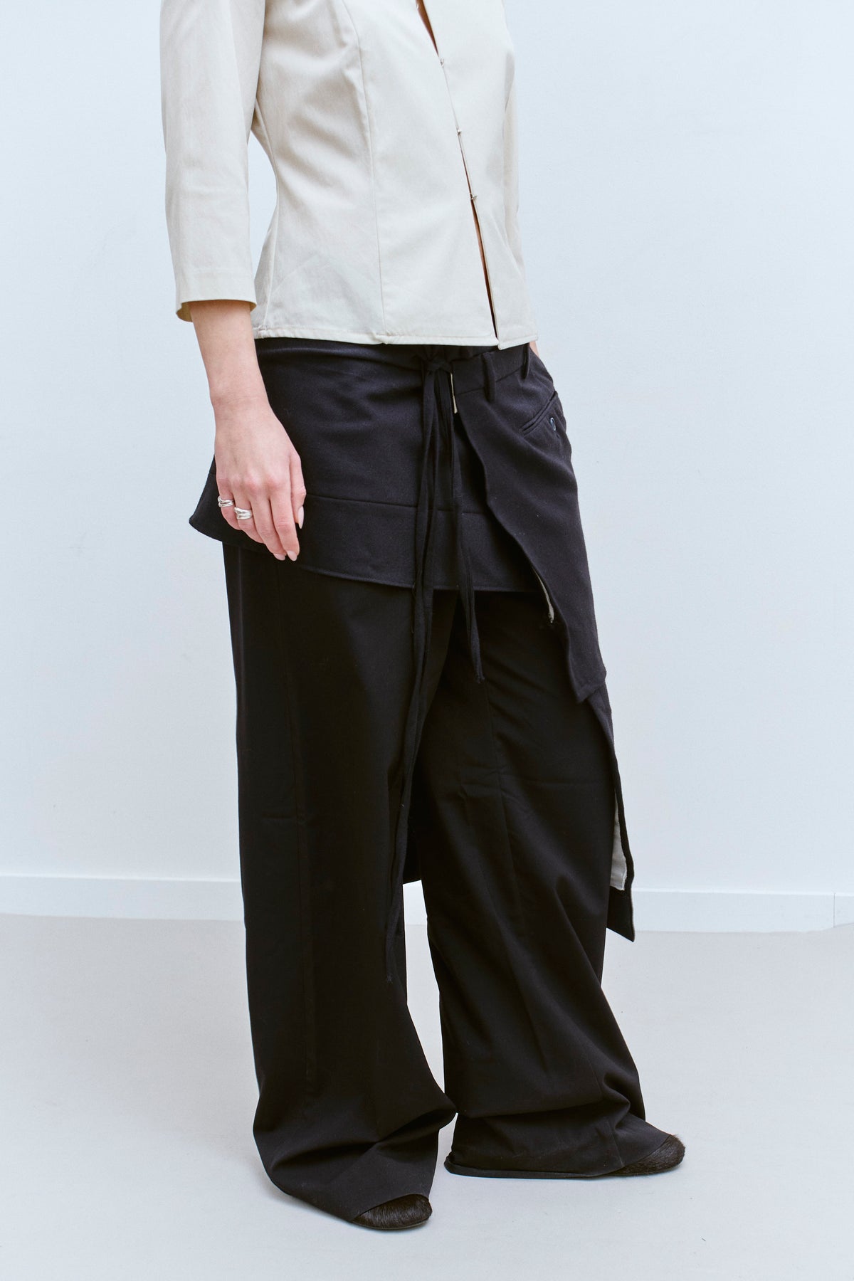 UPCYCLED OVERSKIRT - NAVY (XS/S) - ENSO Vintage