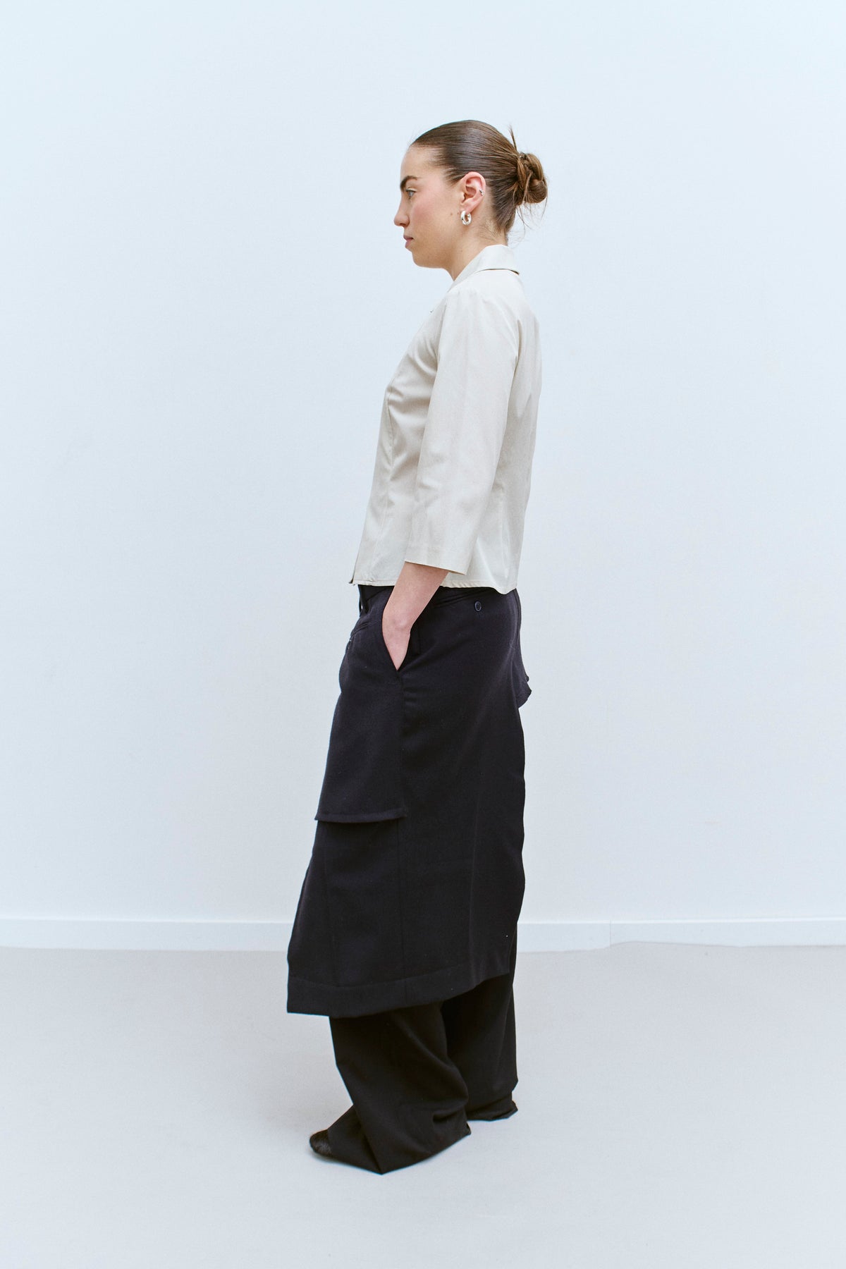 UPCYCLED OVERSKIRT - NAVY (XS/S) - ENSO Vintage