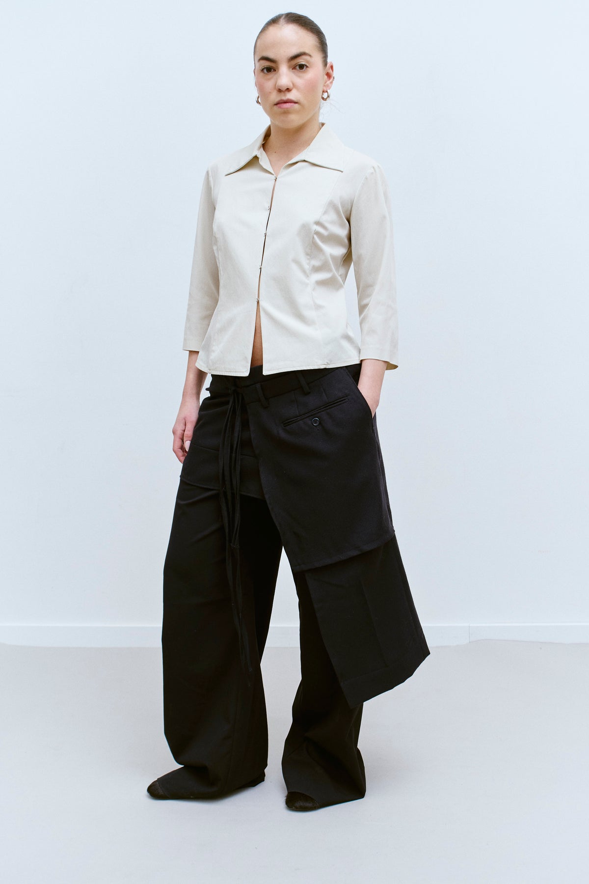 UPCYCLED OVERSKIRT - NAVY (XS/S) - ENSO Vintage