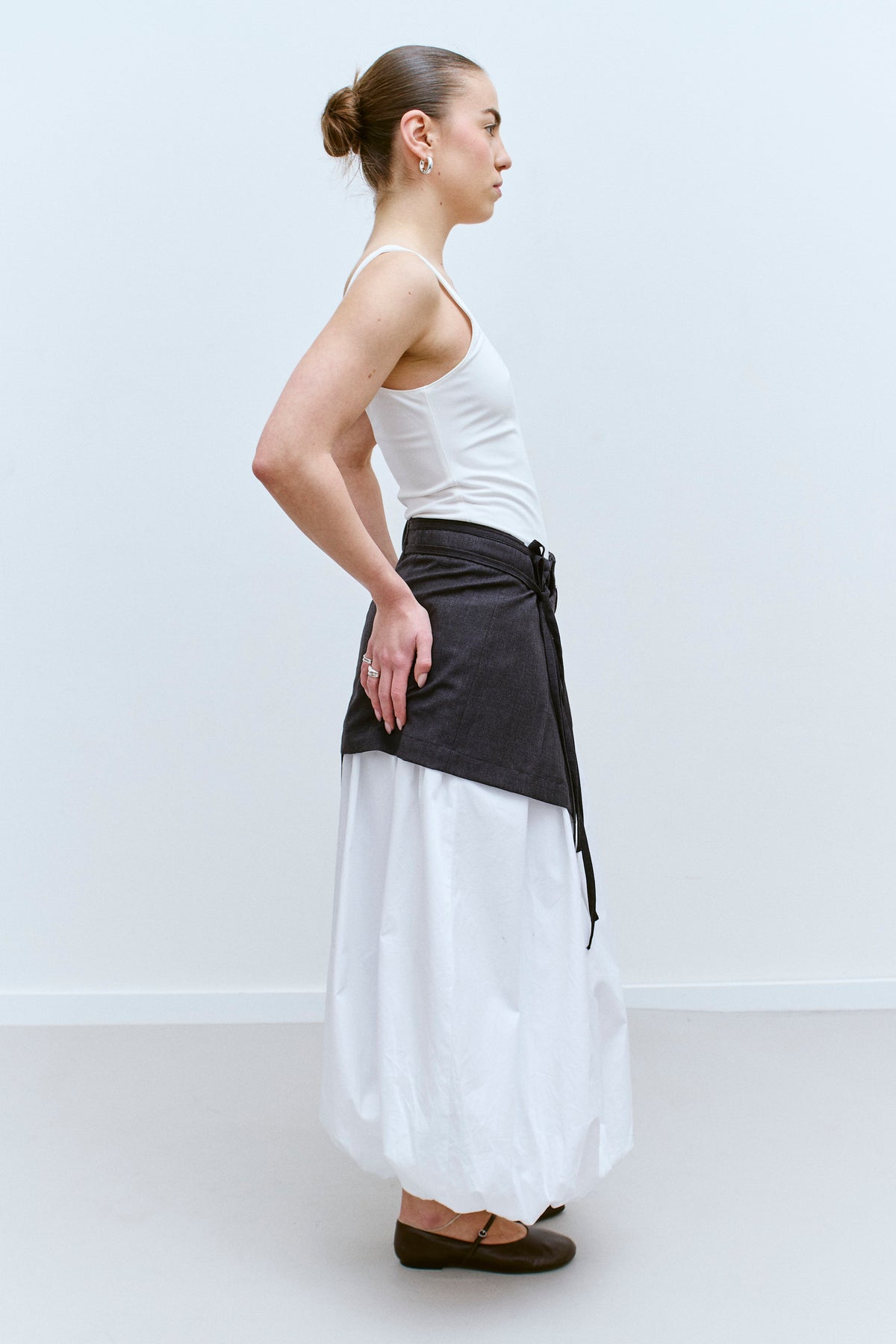 UPCYCLED OVERSKIRT - CHARCOAL (XS/S) - ENSO Vintage