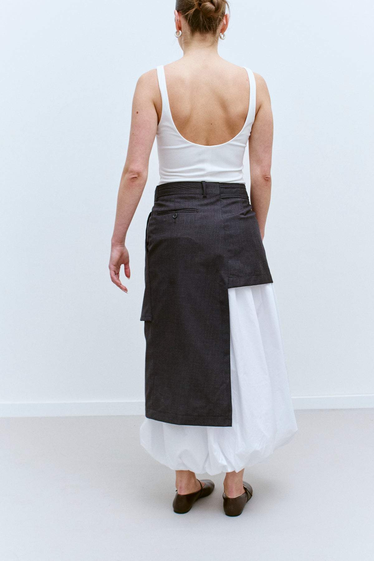 UPCYCLED OVERSKIRT - CHARCOAL (XS/S) - ENSO Vintage