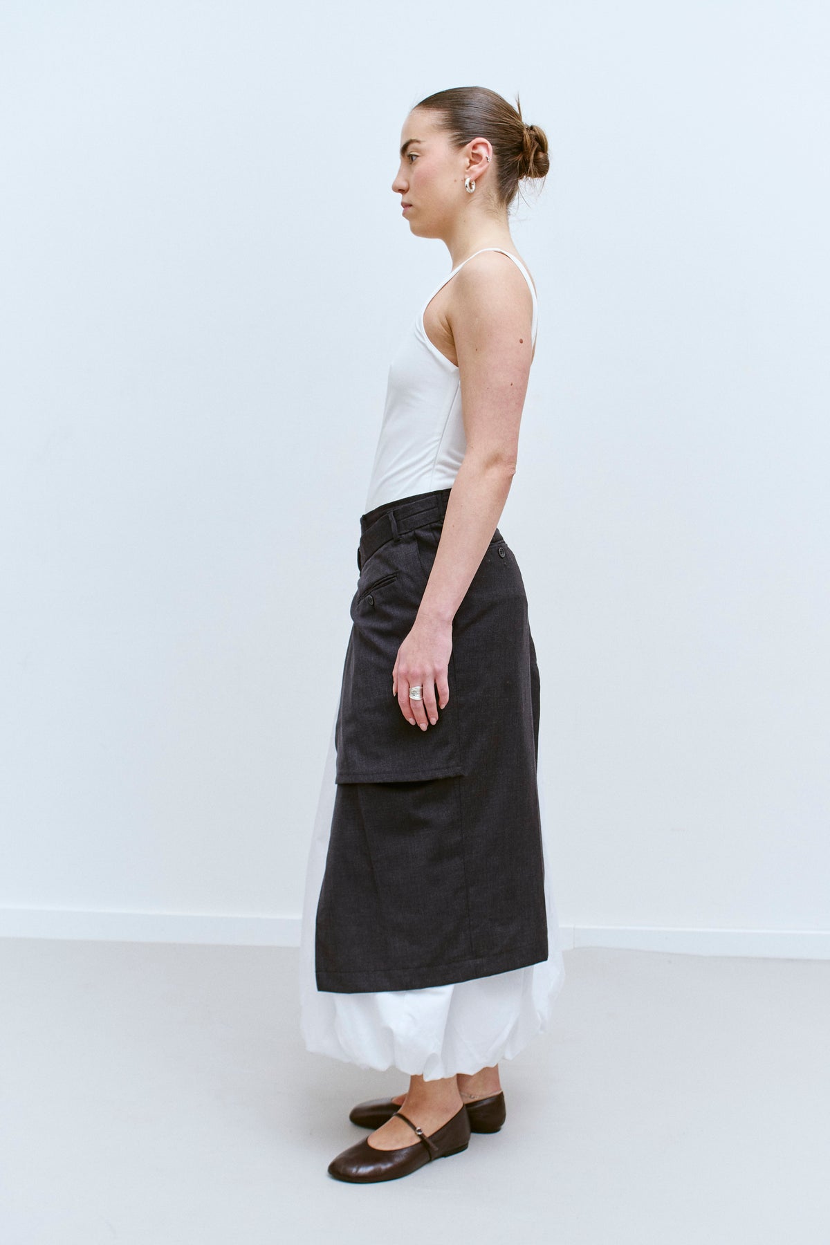 UPCYCLED OVERSKIRT - CHARCOAL (XS/S) - ENSO Vintage