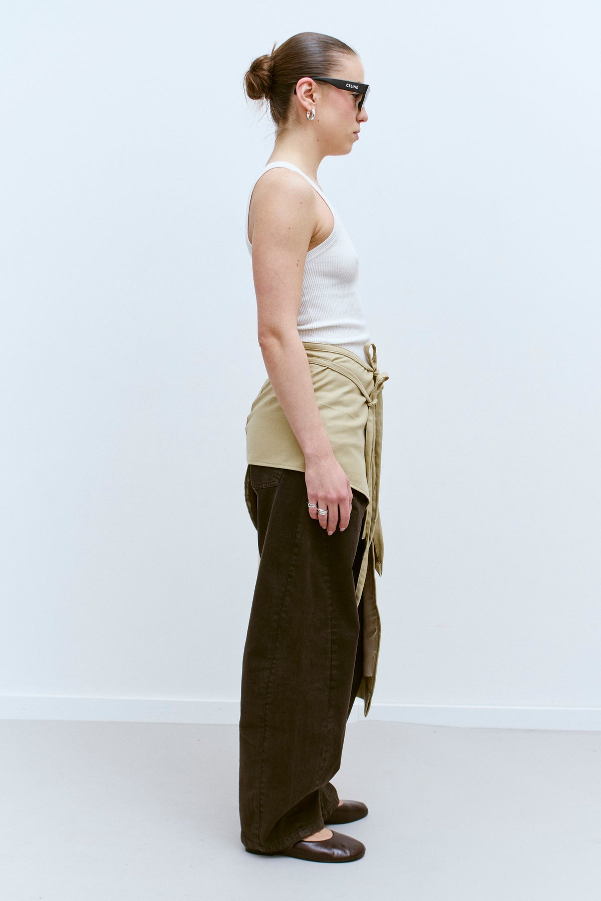 UPCYCLED OVERSKIRT - BEIGE (XS/S) - ENSO Vintage