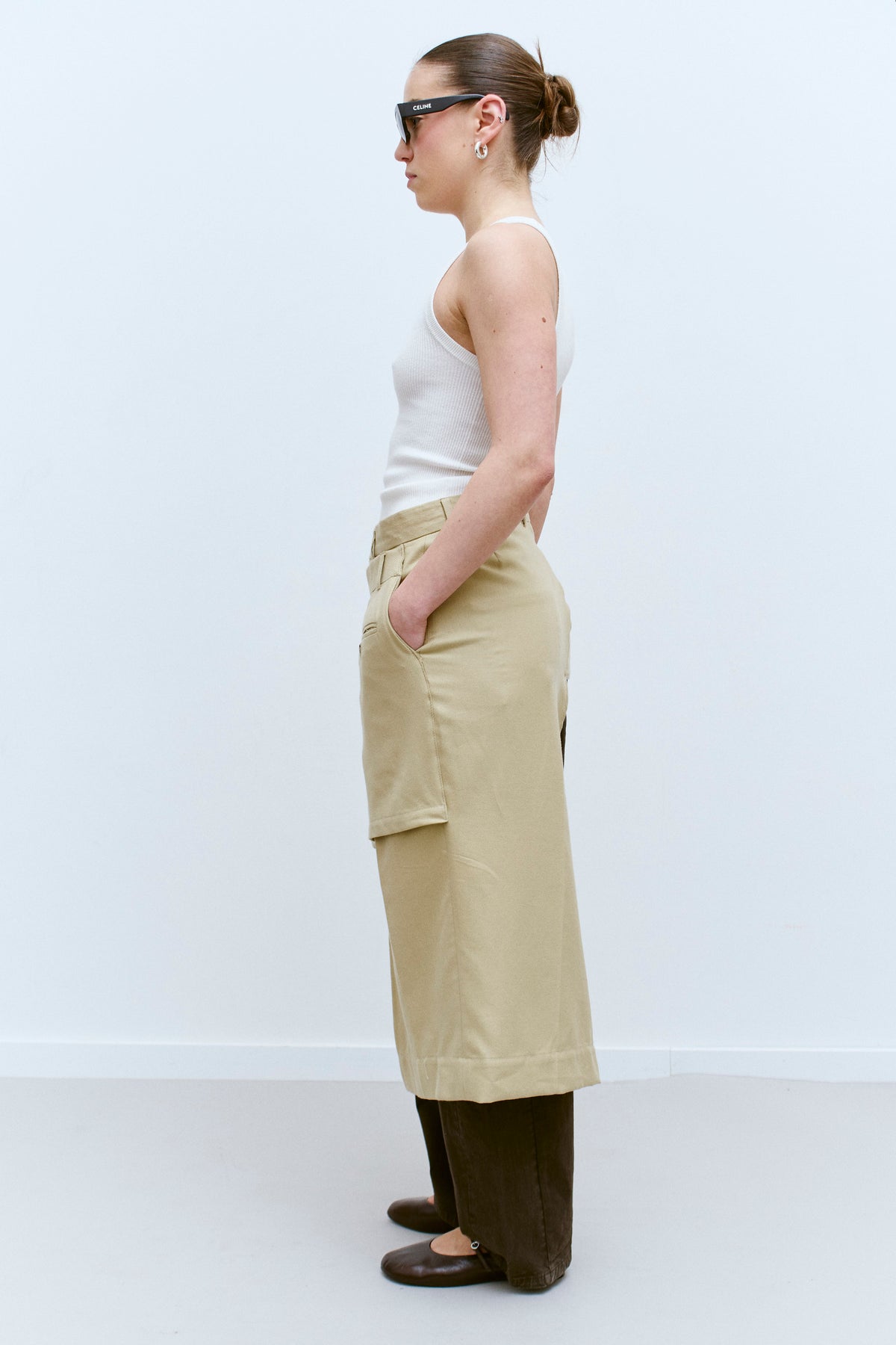 UPCYCLED OVERSKIRT - BEIGE (XS/S) - ENSO Vintage