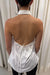 UPCYCLED SMOCK TOP PINSTRIPE WHITE (ONE)