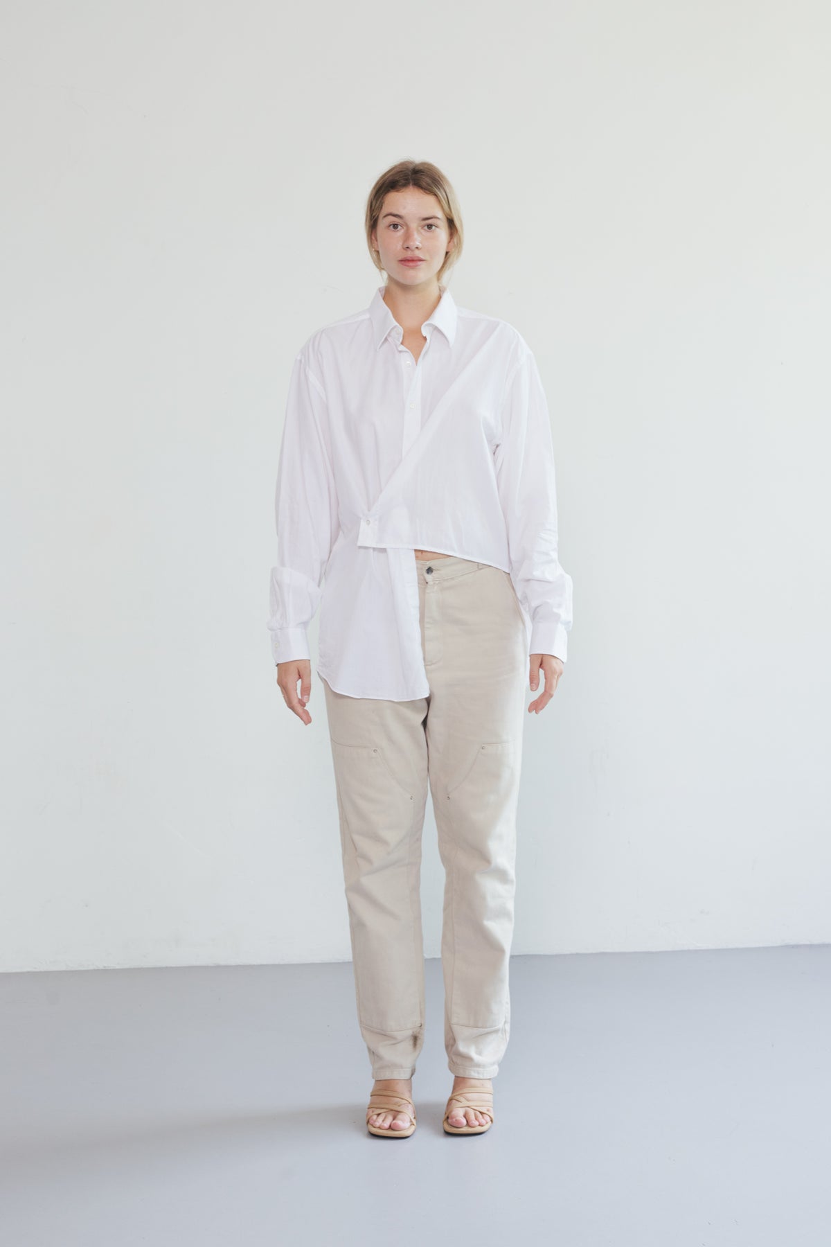 UPCYCLED WRAP SHIRT WHITE (M/L)