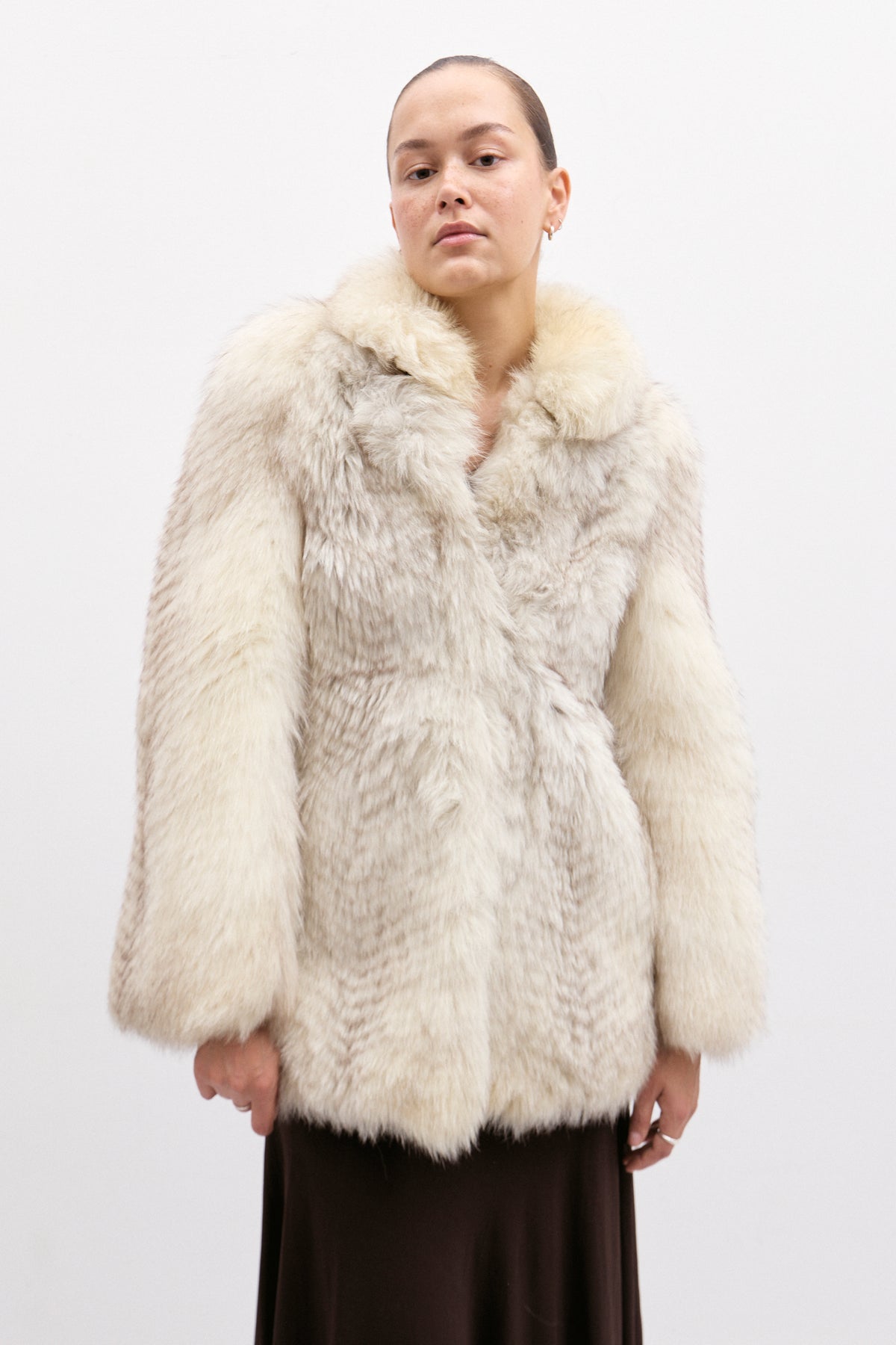 THE IVORY FUR JACKET (S/M) - ENSO Vintage