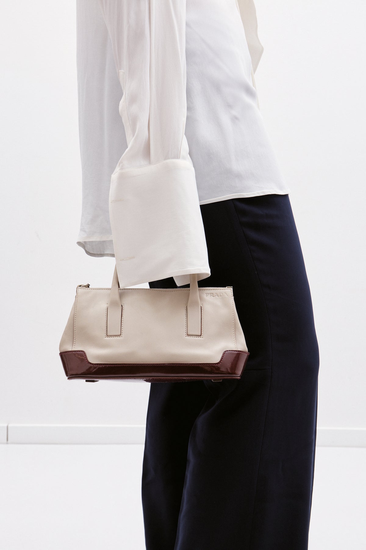 PRADA TWO-TONE LEATHER BAG - ENSO Vintage