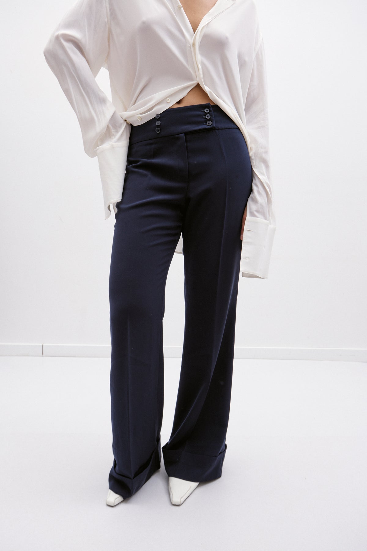 THE BUTTON WAIST TROUSERS (38/40) - ENSO Vintage