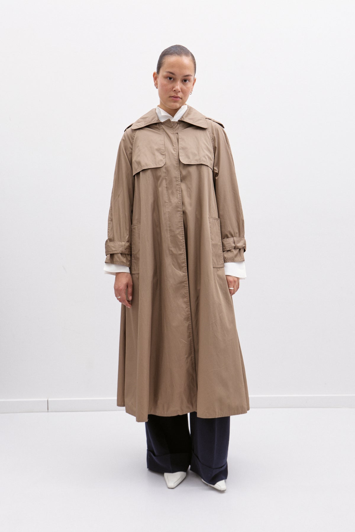 THE TAUPE TRENCH COAT (S/M) - ENSO Vintage