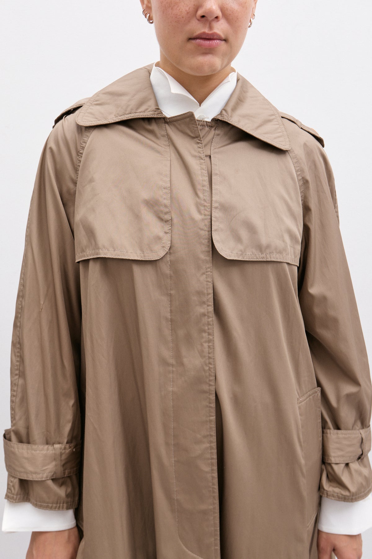THE TAUPE TRENCH COAT (S/M) - ENSO Vintage