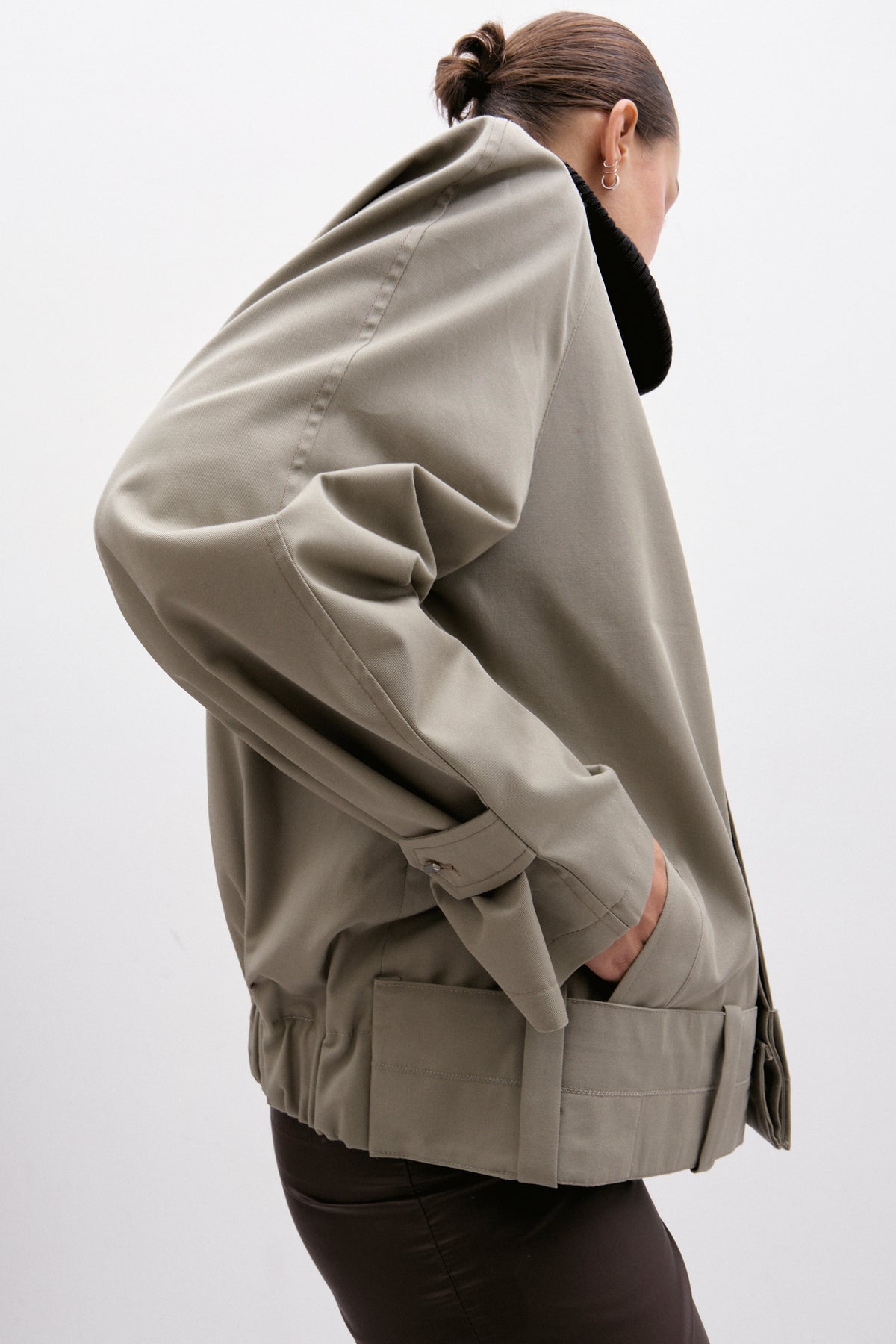 UPCYCLED BOMBER (M/L) - TAUPE